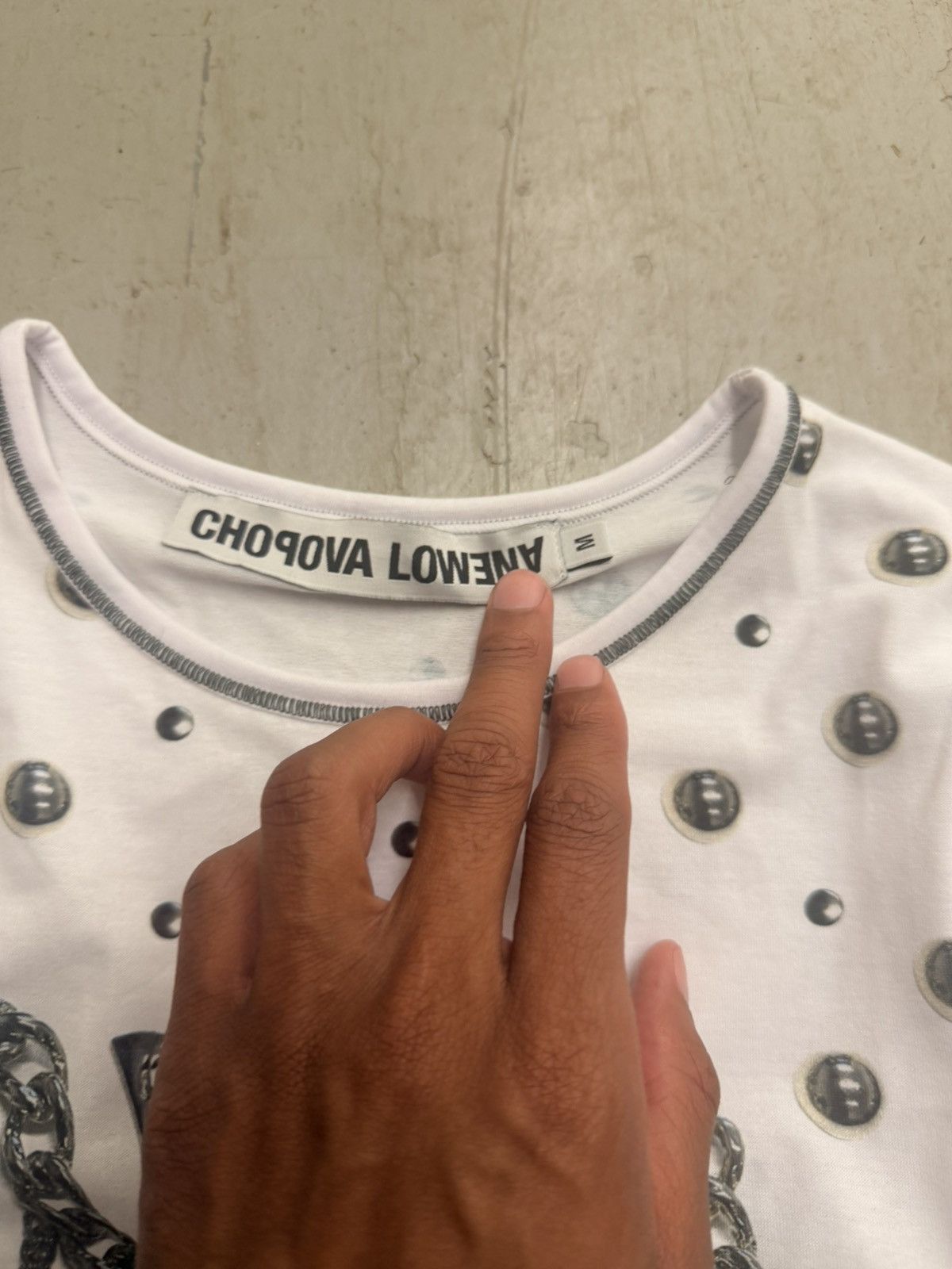 Chopova Lowena Hot Fitted Shirt in White, Men's (Size M) — image 4 of 4