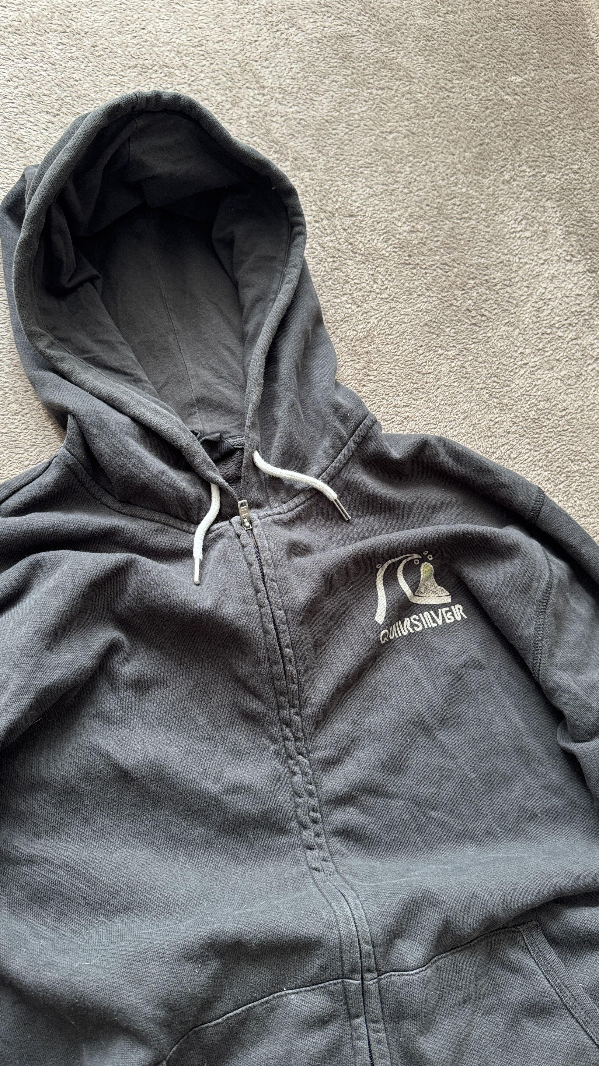 Hysteric Glamour × Quiksilver Y2K Quiksilver SK8 Surf vintage faded Big Logo Zip Hoodie Size US XL / EU 56 / 4 - 2 Thumbnail