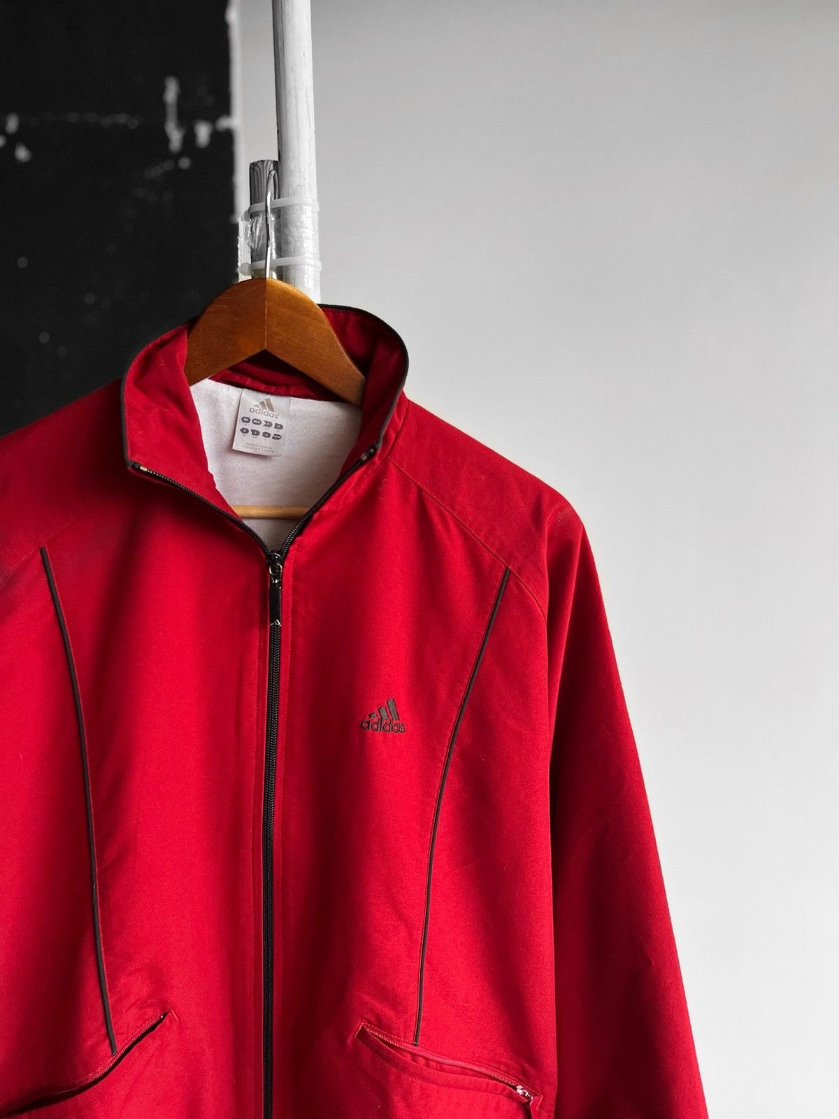 Adidas × Vintage Adidas Womens Vintage Red Full Zip Long Sleeve Jacket Y2K Size M / US 6-8 / IT 42-44 - 2 Thumbnail