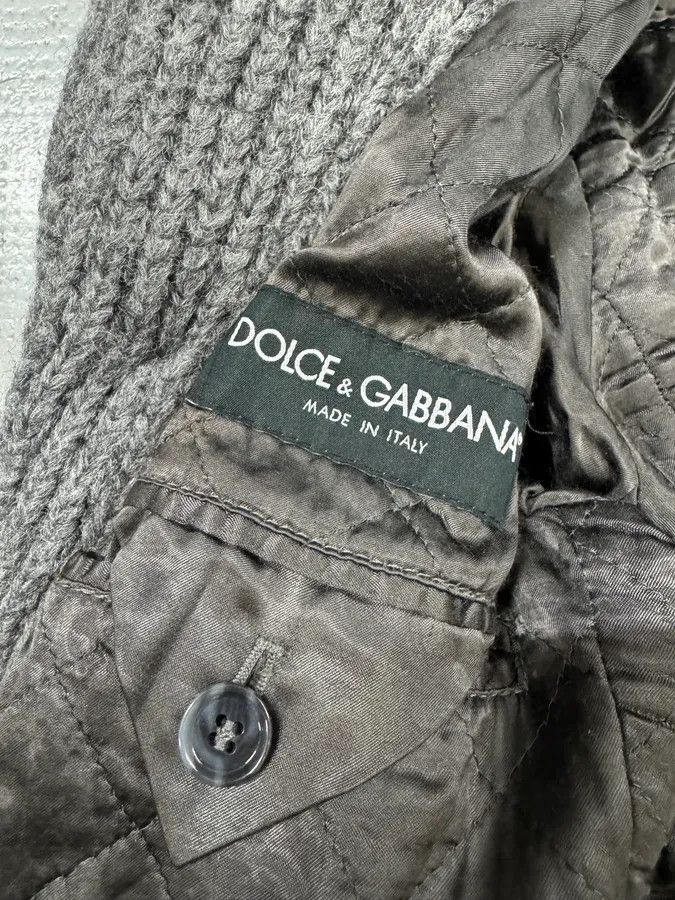 Dolce & Gabbana 2000s Dolce & Gabbana Grey Wool Buttoned Peacoat Jacket Size US M / EU 48-50 / 2 - 9 Thumbnail
