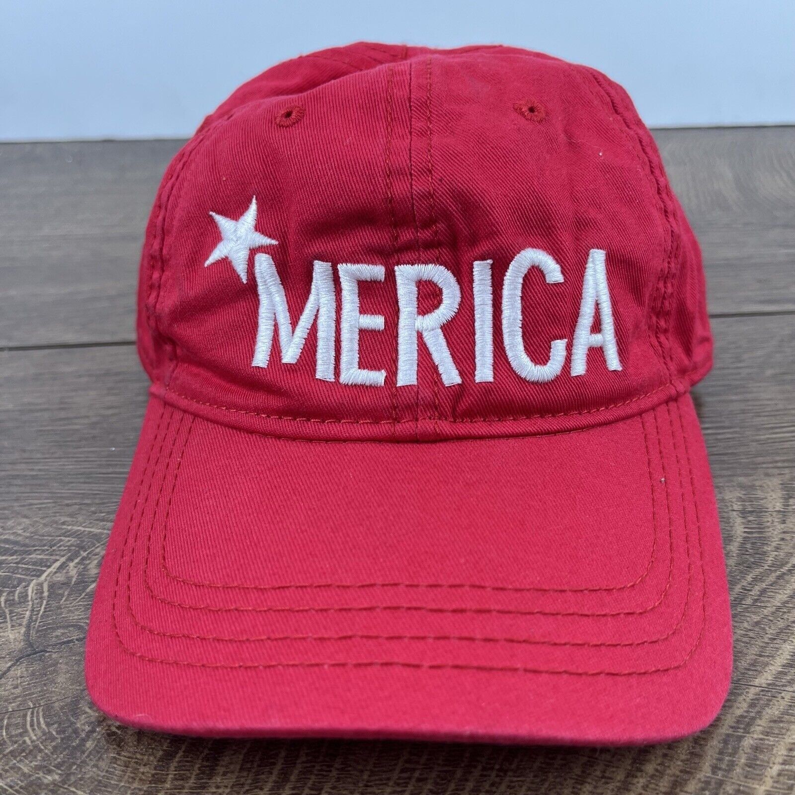 Other Merica Hat America Hat Red Cap Adjustable Hat Red Adult Fit Size ONE SIZE - 2 Thumbnail