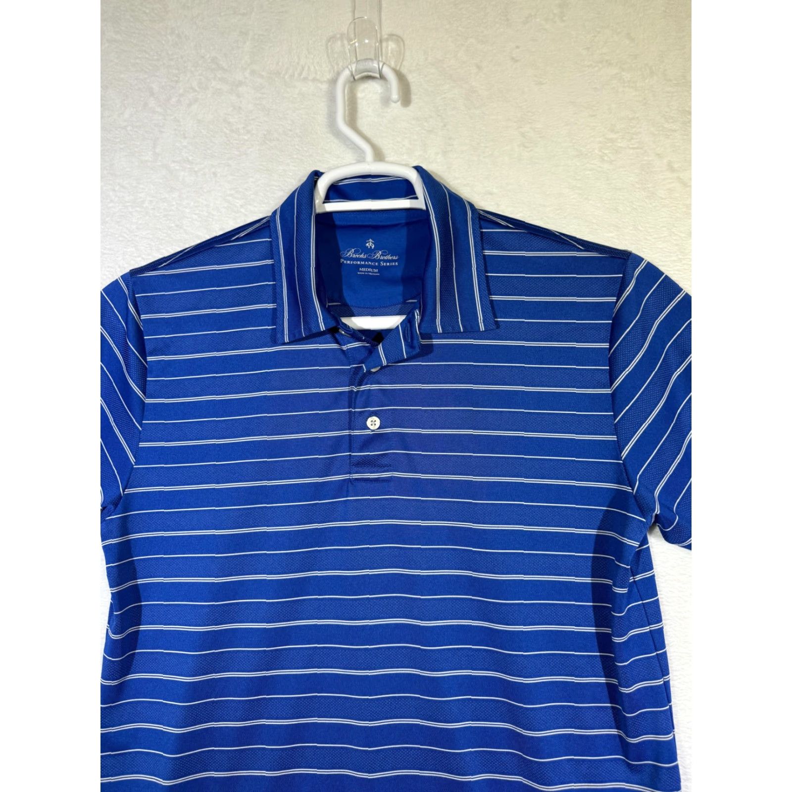 Brooks Brothers Brooks Brothers Polo Shirt Mens Medium Blue Striped Performance Golf Casual Polo Shirt Mens M Blue Striped Brooks Brothers Size US M / EU 48-50 / 2 - 5 Thumbnail