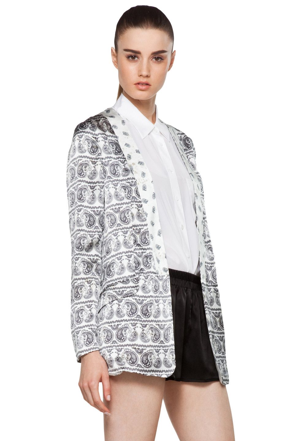 Balmain PIERRE BALMAIN reversible bandana silk blazer IN WHITE Size M / US 6-8 / IT 42-44 - 2 Thumbnail