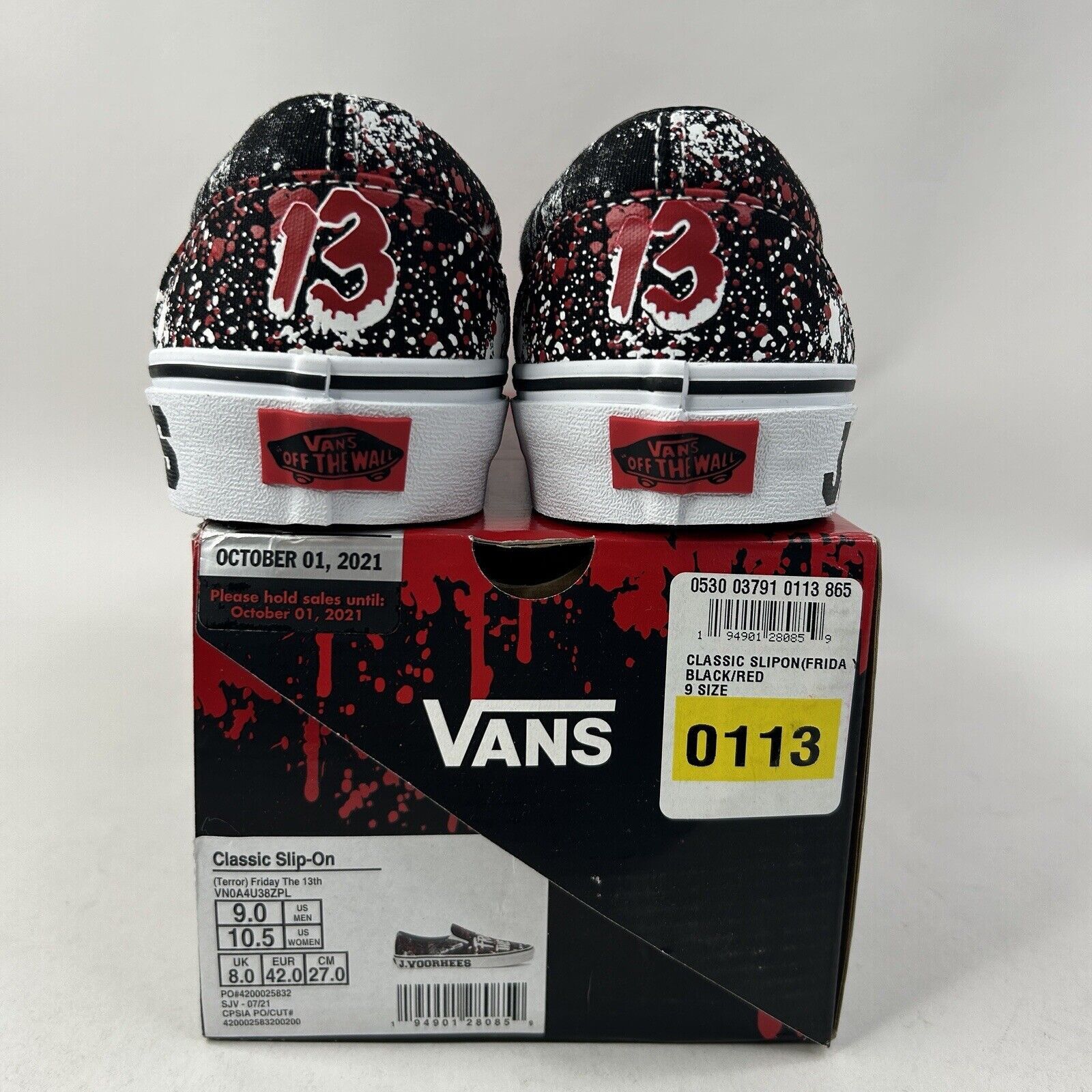 Vans Vans x House Of Terror Slip-On “Friday The 13th" 2024 Size US 9 / EU 42 - 3 Thumbnail