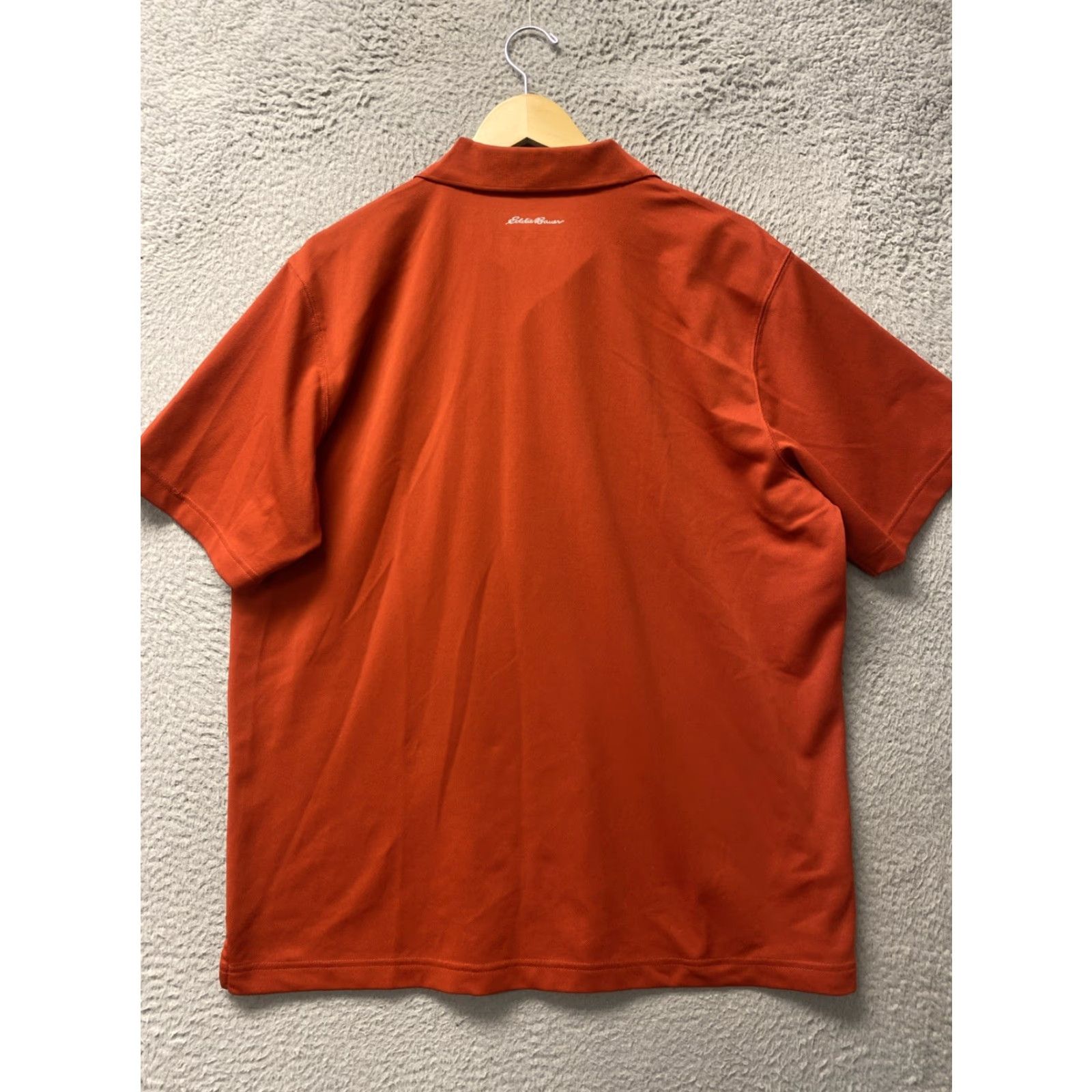Eddie Bauer Eddie Bauer Polo Shirt Mens Large Fire Brick Collared Short Sleeve - 13910 Regular knit Polyester Outdoor Classic Retro Size US L / EU 52-54 / 3 - 6 Thumbnail