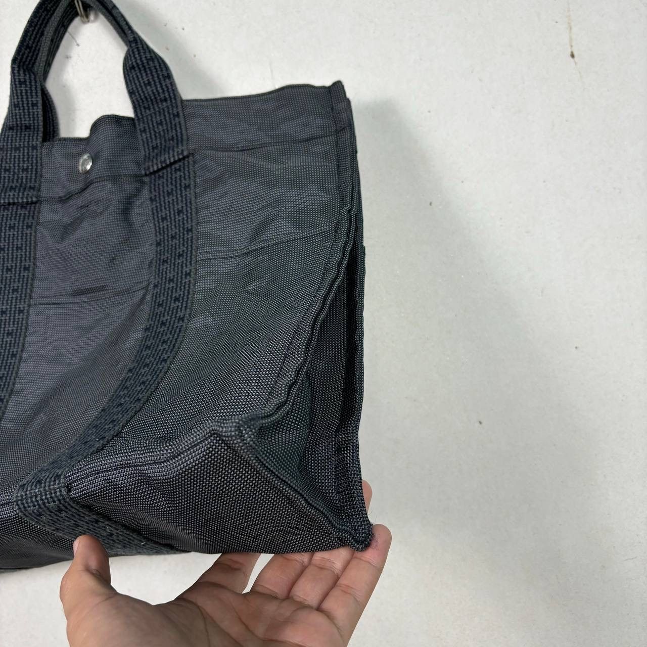 Hermes Hermes Herline Tote MM Canvas Bag Air Line Tote Bag Gray Size ONE SIZE - 6 Thumbnail