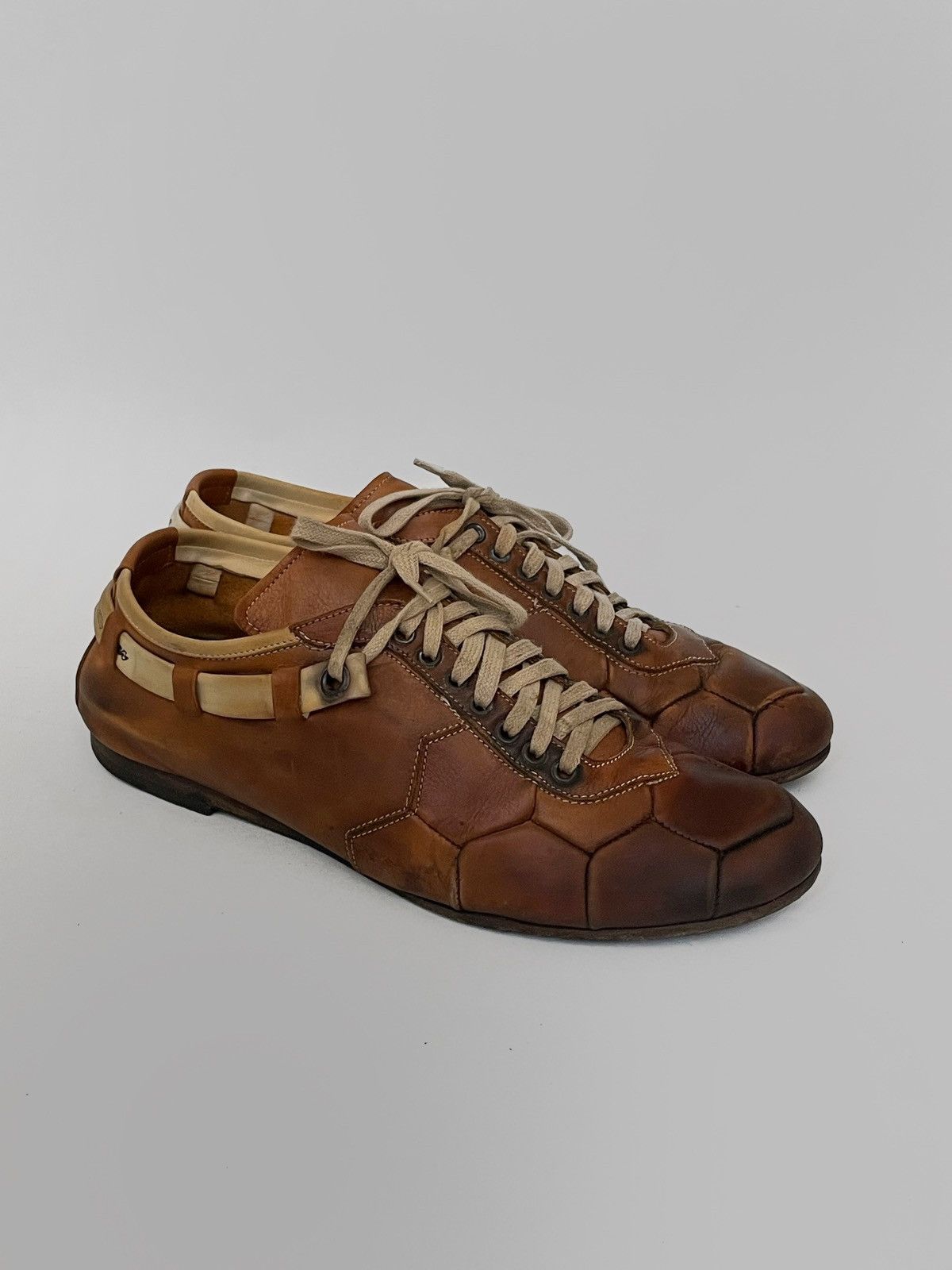 Archival Clothing x Leather Officine Creative Leather Football Shoes in Beige, Men's (Size 9)