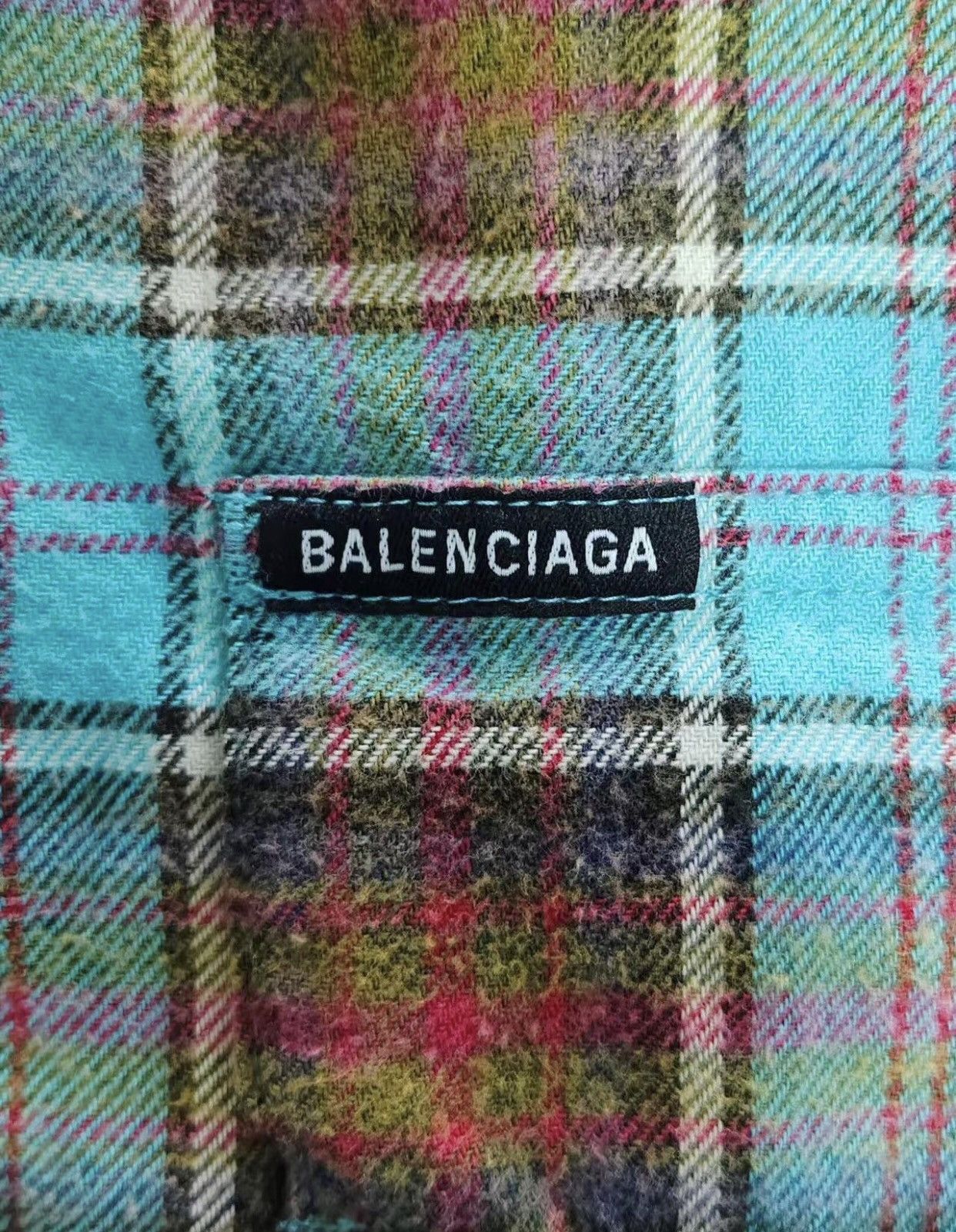 Balenciaga Balenciaga 22ss flannel rendered gradient hooded jacket Size US M / EU 48-50 / 2 - 3 Thumbnail
