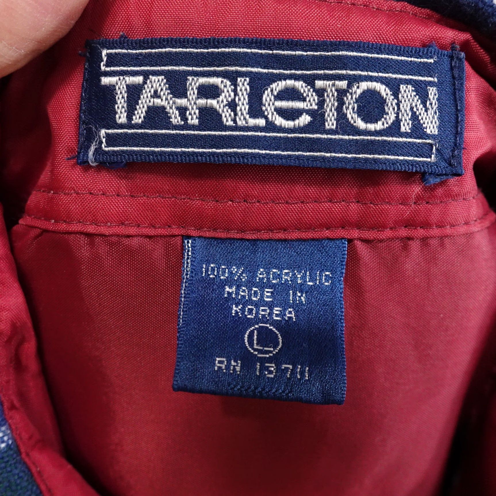 Vintage VINTAGE Tarleton Acrylic Flannel Plaid Long Sleeve Button Down Shirt L Red Mens Adult Large Plaid 1970s 80s Workwear Casual Formal Cocktails Size US L / EU 52-54 / 3 - 7 Thumbnail