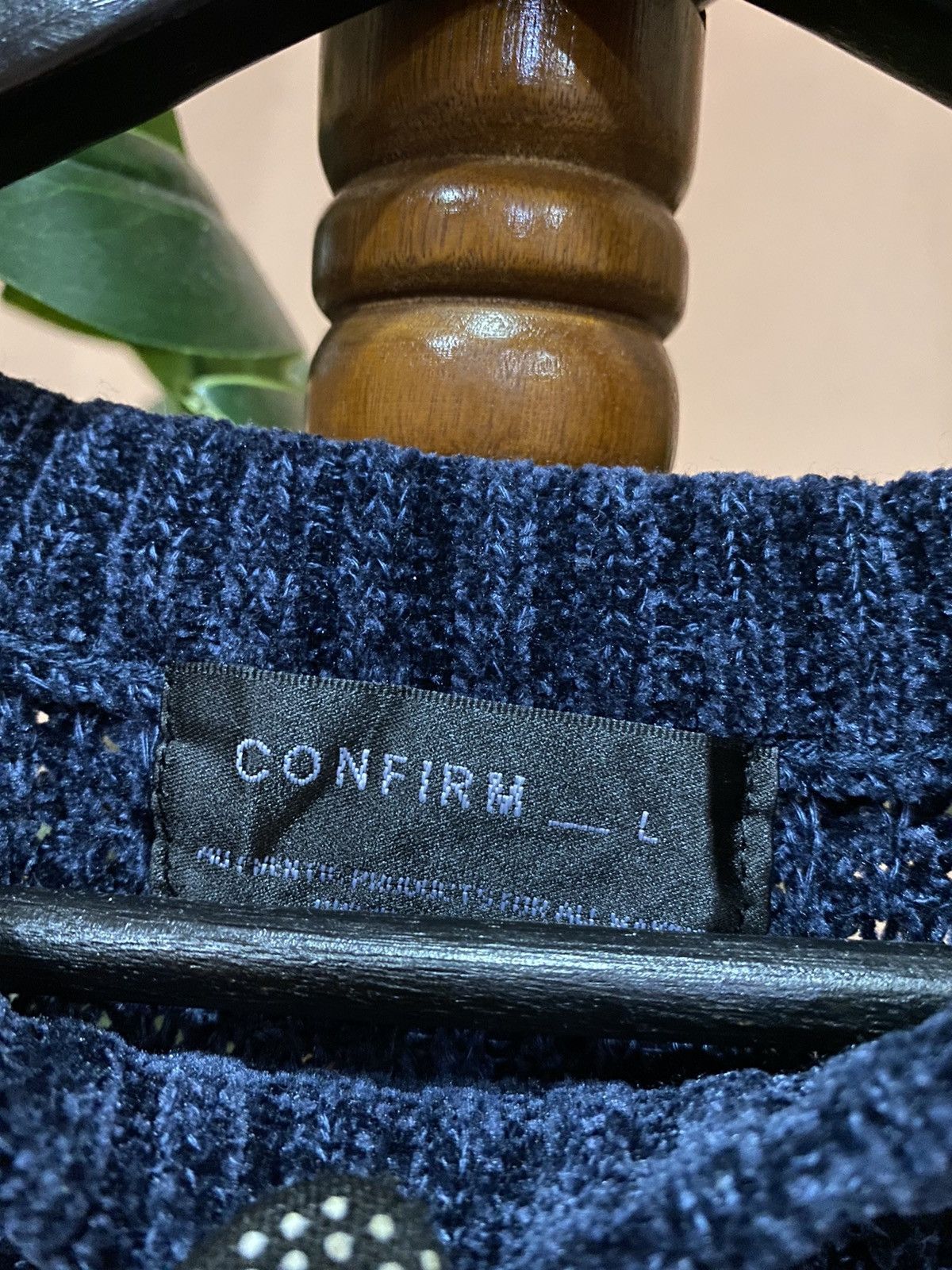 Japanese Brand Confirm Striped Knit Sweater | Cozy Navy and White Pullover Size L / US 10 / IT 46 - 4 Thumbnail