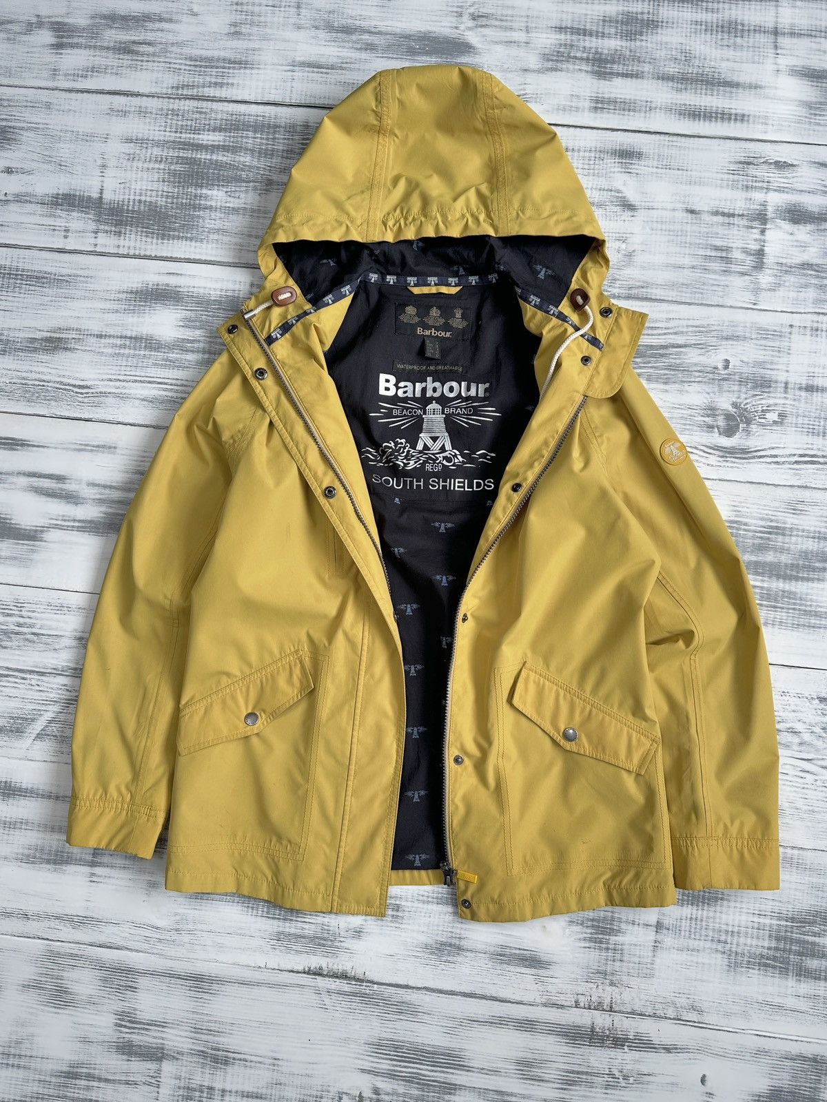 Barbour BARBOUR Headland Waterproof & Breathable Hooded Rain Jacket Size M / US 6-8 / IT 42-44 - 1 Thumbnail