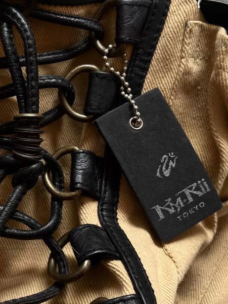 KMRii KMRii Early Rivet & Drawstring Denim Tote Bag Size ONE SIZE - 7 Thumbnail