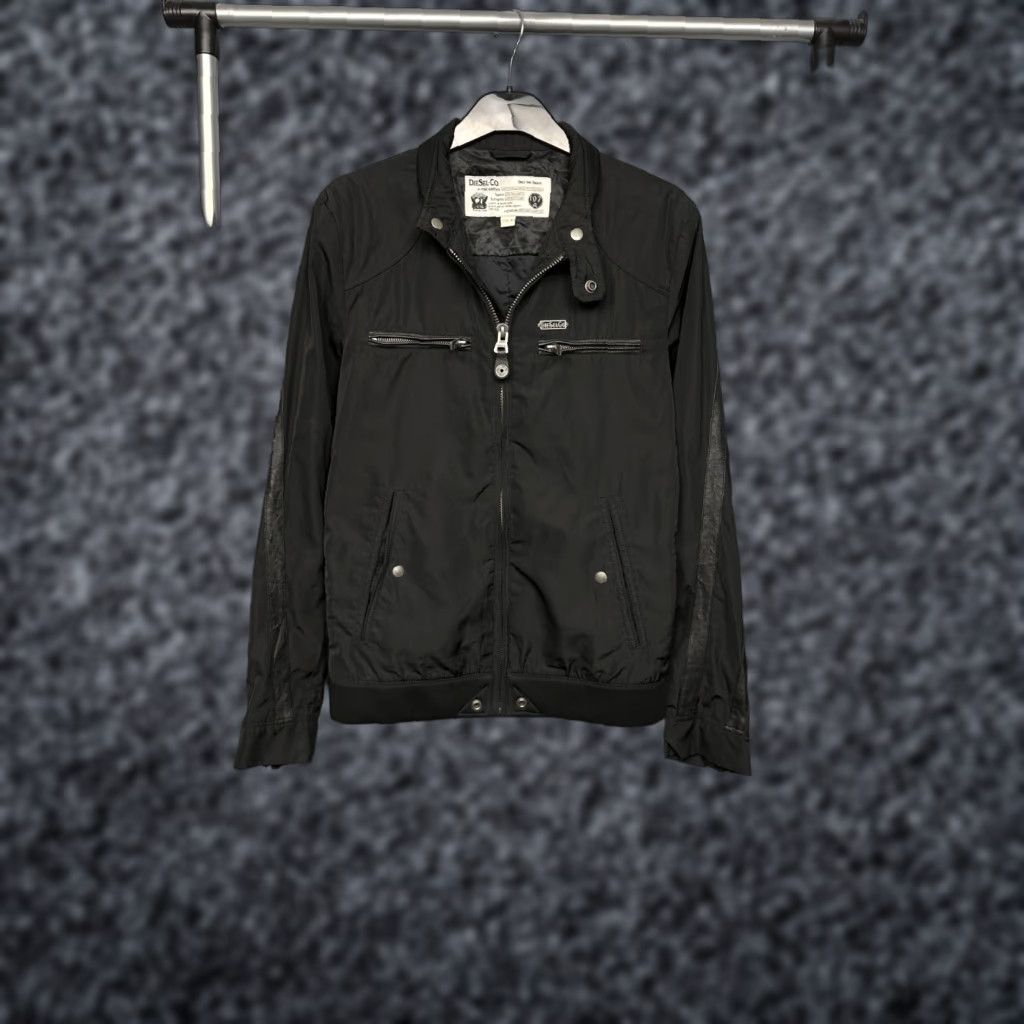 Diesel Diesel Jacket Mens M Black Logo Zip Solid Pattern Shirt Jacket Mens Size US M / EU 48-50 / 2 - 1 Thumbnail