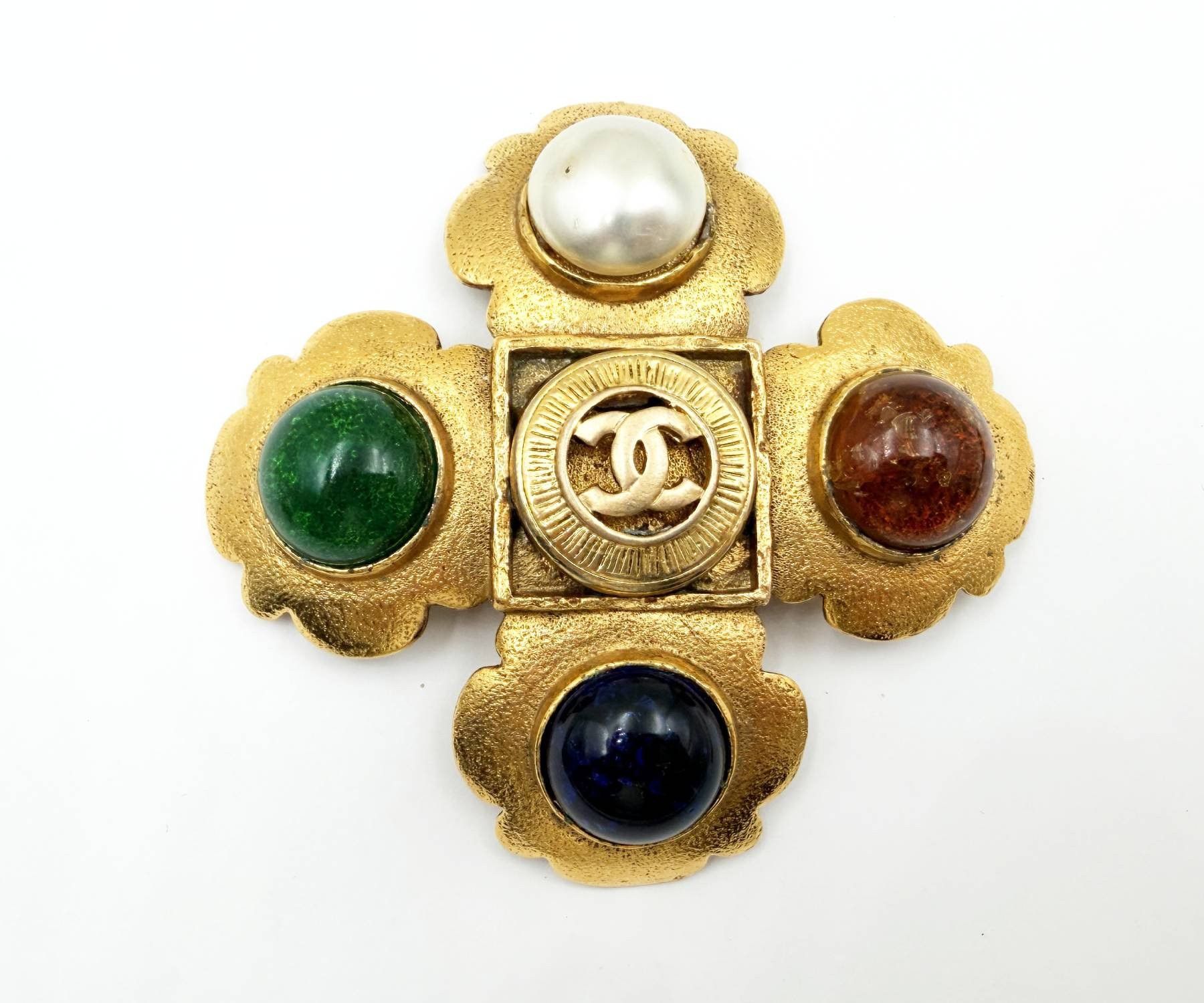 Chanel Chanel CC Gripoix Pearl Large Brooch Pendant Necklace Size ONE SIZE - 4 Thumbnail