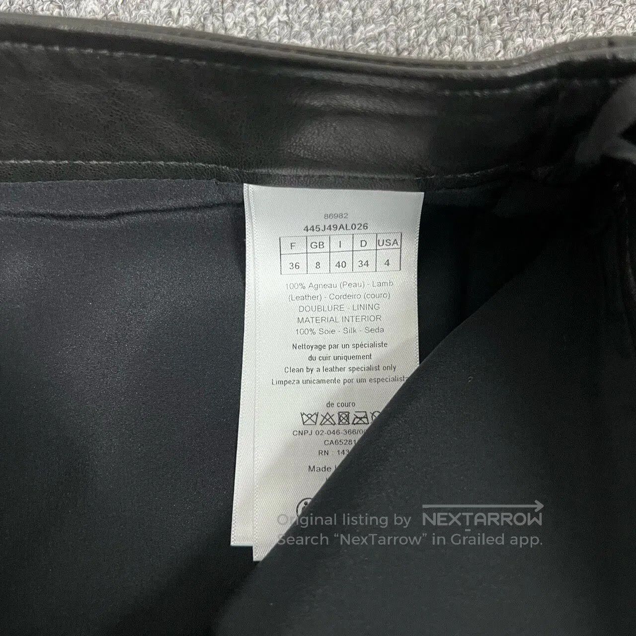 Dior Dior size 36 Little bee embroidery black leather skirt| Size 28" / US 6 / IT 42 - 7 Thumbnail