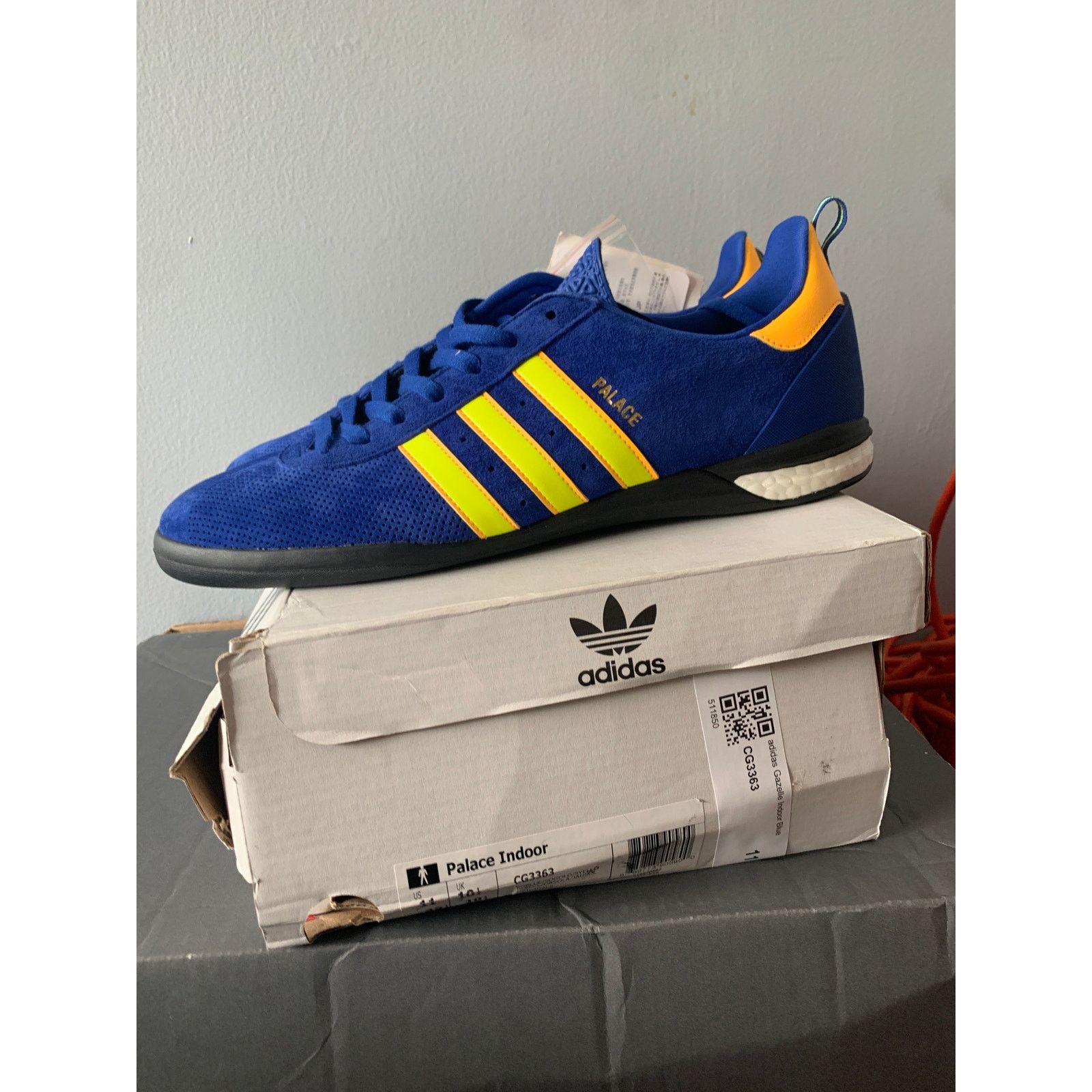Adidas adidas x Palace Gazelle Indoor Blue Yellow Size 11 BRAND NEW Size US 11 / EU 44 - 4 Thumbnail