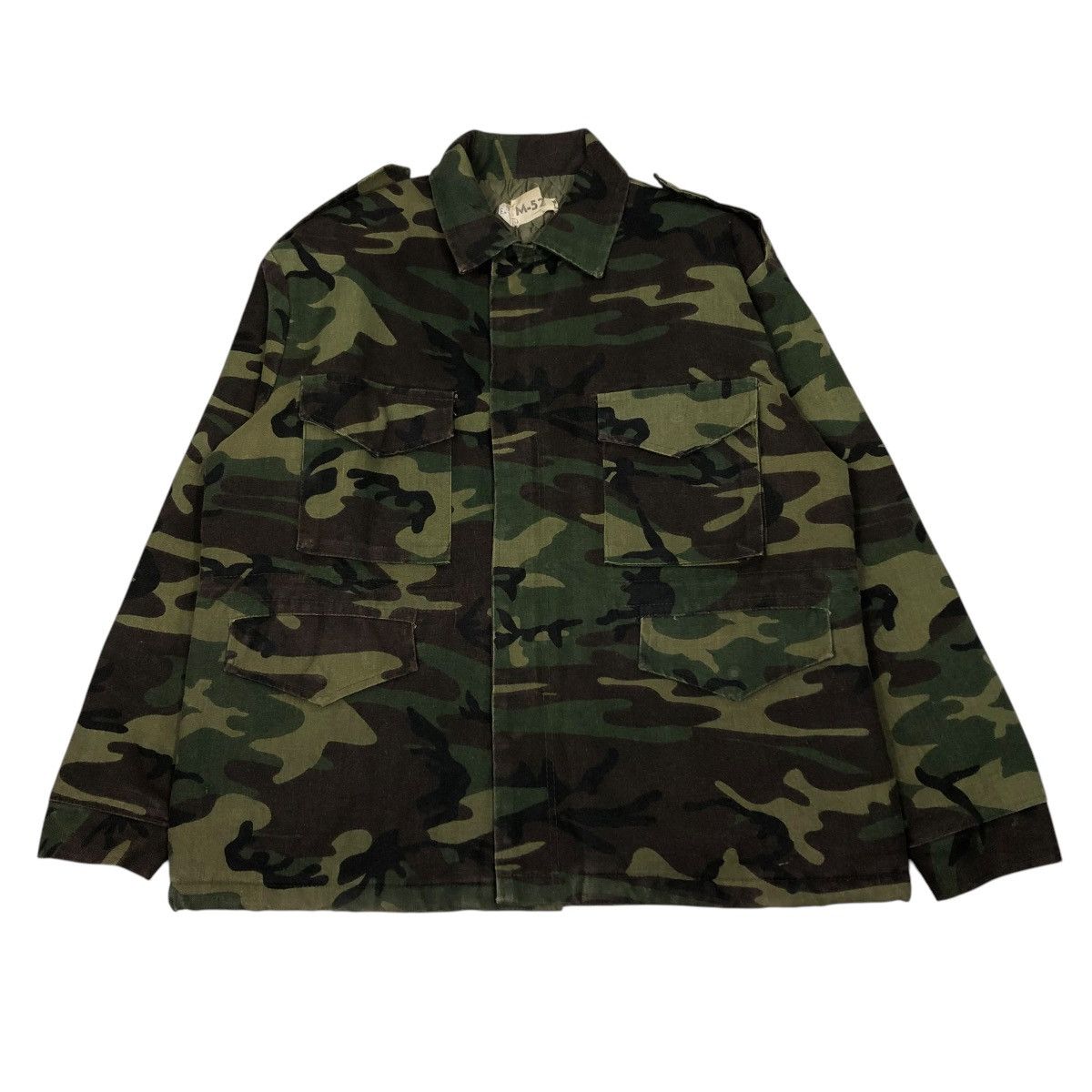 Vintage 🔥VINTAGE CHORE JACKET M-52 CARGO POCKET CAMOUFLAGE USA Size US L / EU 52-54 / 3 - 1 Thumbnail