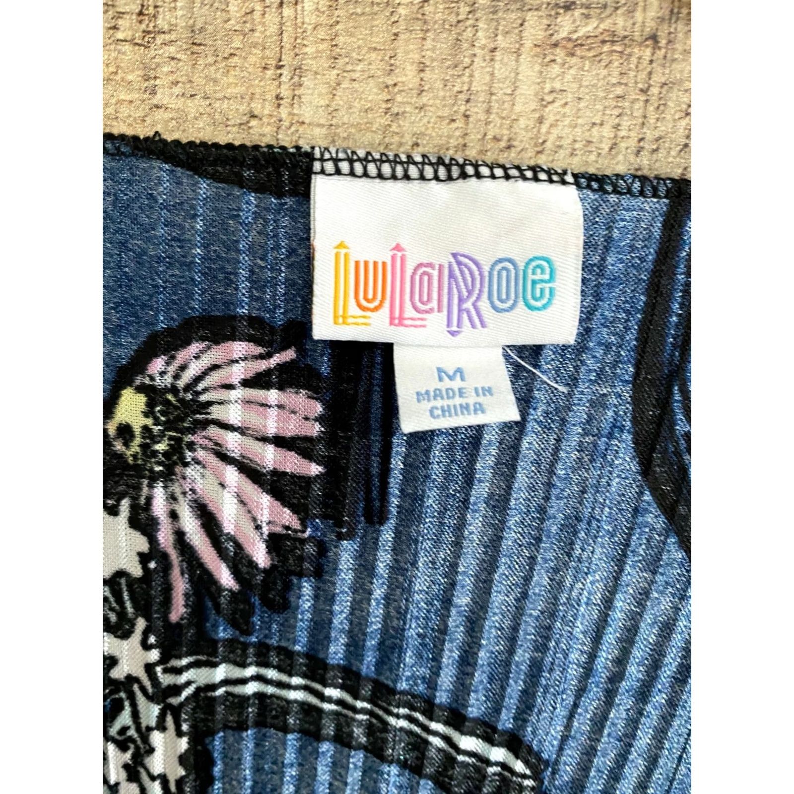 Vintage LuLaRoe Shirley Floral Blue print Cardigan Kimono Duster SZ: m Womens Lightweight Size M / US 6-8 / IT 42-44 - 2 Thumbnail