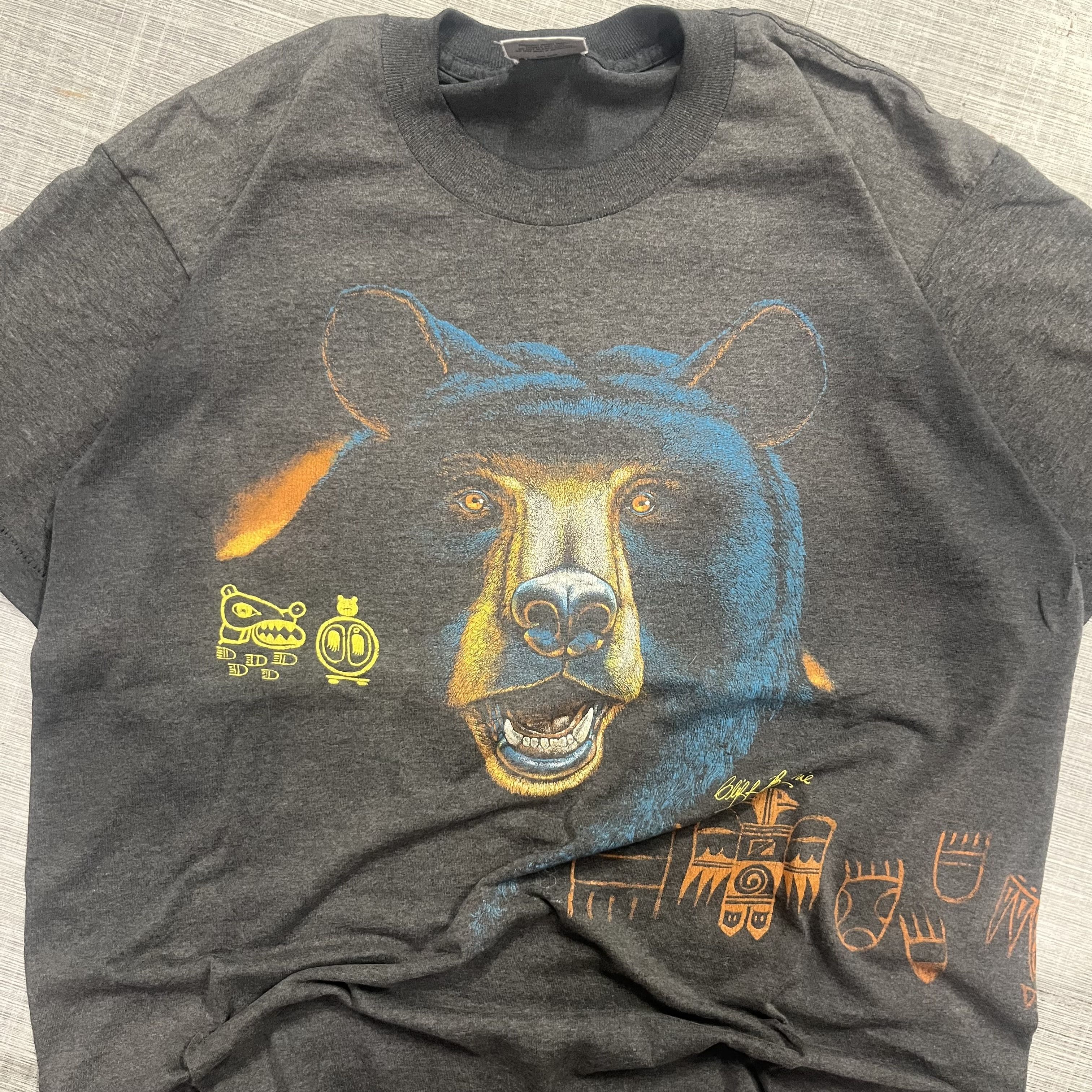 JNCO × Vintage Crazy VTG 90s Faded Bear Wrap around Graphic Tee Size US XL / EU 56 / 4 - 6 Thumbnail