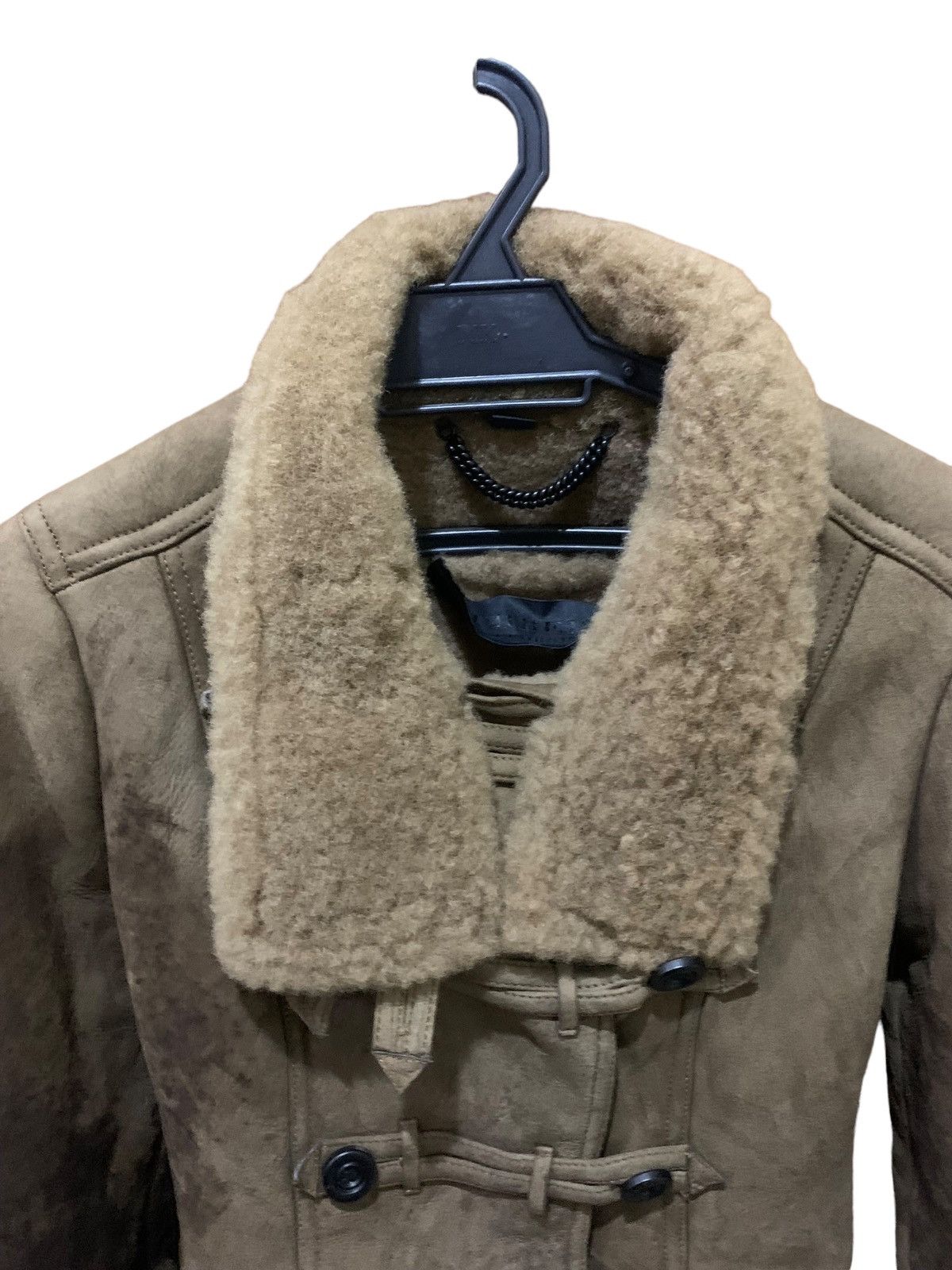 Burberry × Burberry Prorsum Burberry Prorsum Shearling & Suede Peplum Jacket Size S / US 4 / IT 40 - 4 Thumbnail