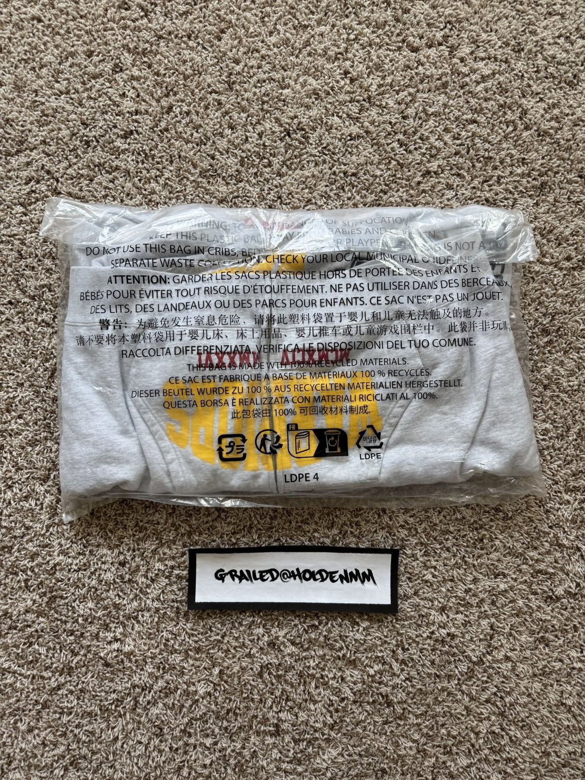 Supreme Warriors Appliqué Zip Up Hooded Sweatshirt Ash Grey Size US XL / EU 56 / 4 - 23 Thumbnail