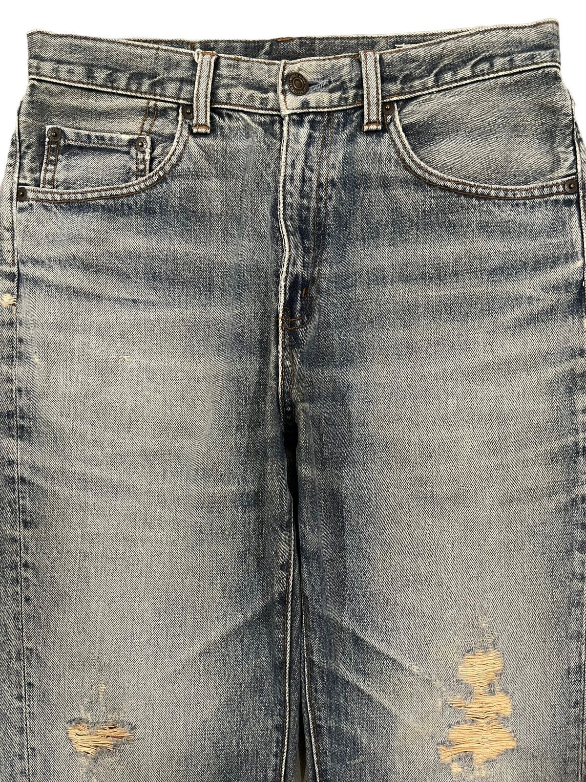 Big John Vintage 90s Big John Bleached Distress Style Jeans Size US 30 / EU 46 - 3 Thumbnail