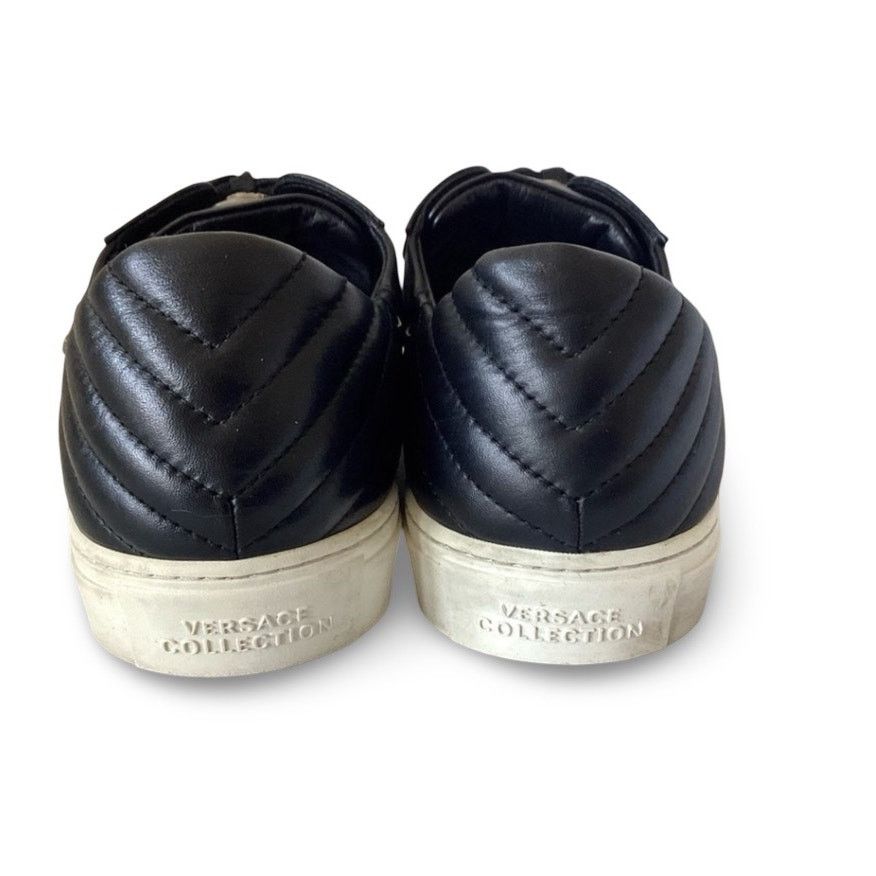 Versace Versace Collection Black Leather Sneaker V900 576 Size US 12 / EU 45 - 7 Thumbnail