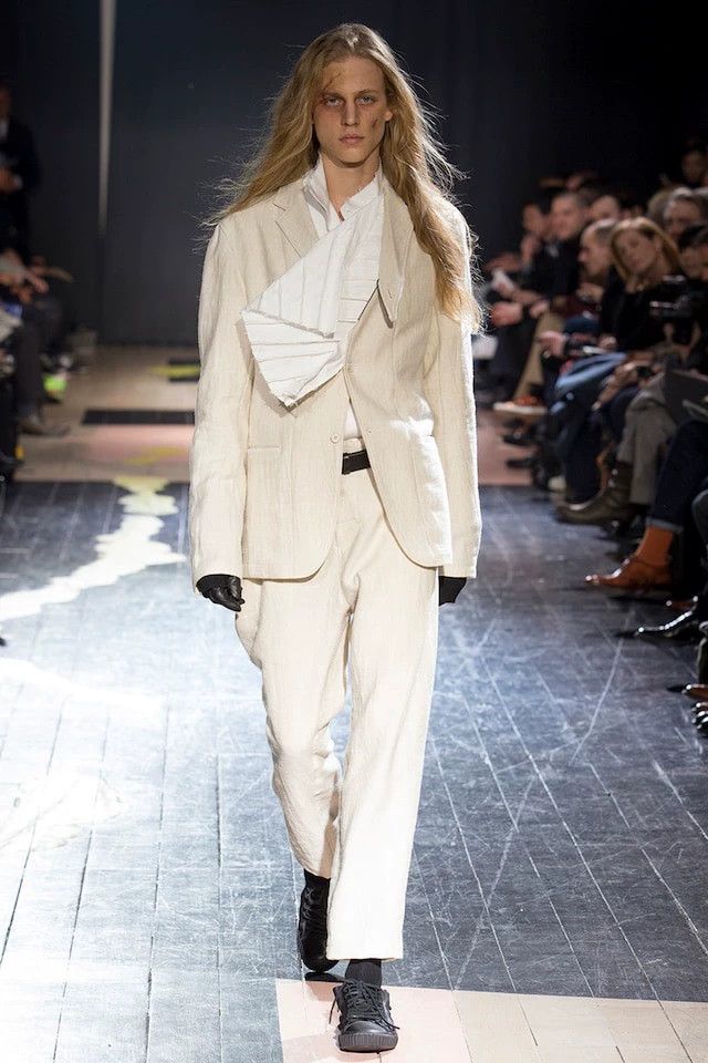 Yohji Yamamoto Yohji Yamamoto 15AW Offwhite Cotton Straight Pants Size US 34 / EU 50 - 3 Thumbnail