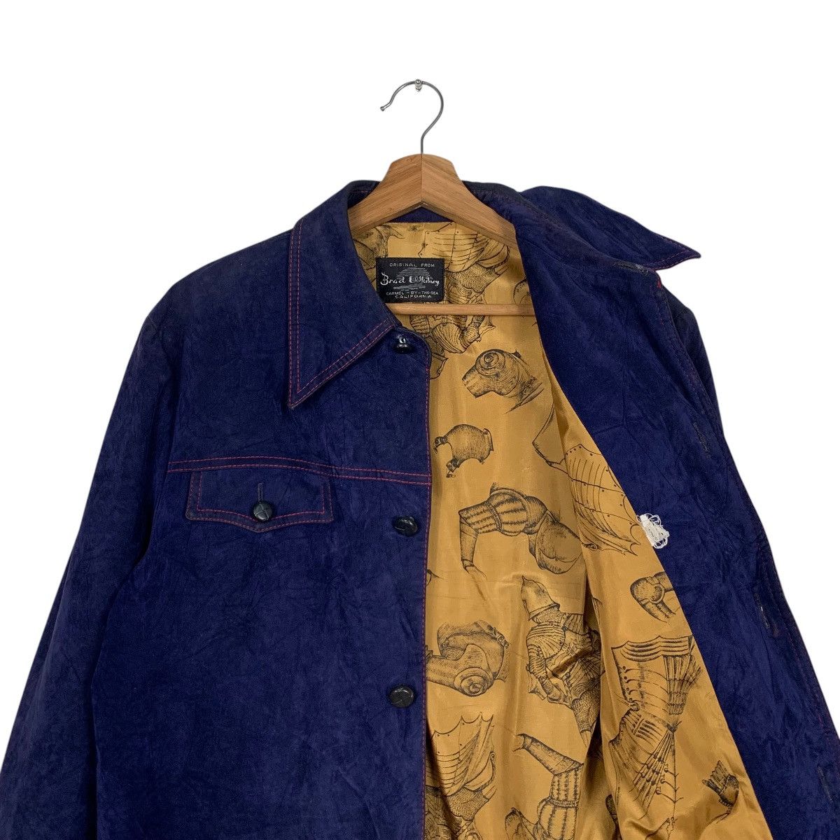 Japanese Brand BRAD WHITNEY Purple Suede Leather Jacket #1833-C79 Size US M / EU 48-50 / 2 - 10 Thumbnail