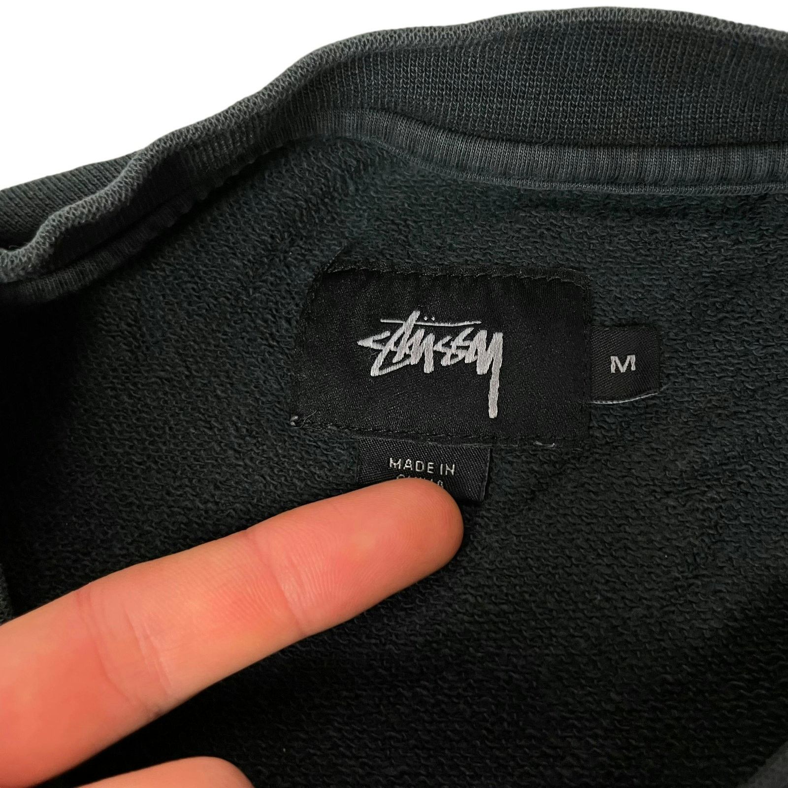 Stussy Stussy Men's Black Crew Neck Ribbed Cuffs Sweatshirt Medium Size US M / EU 48-50 / 2 - 7 Thumbnail