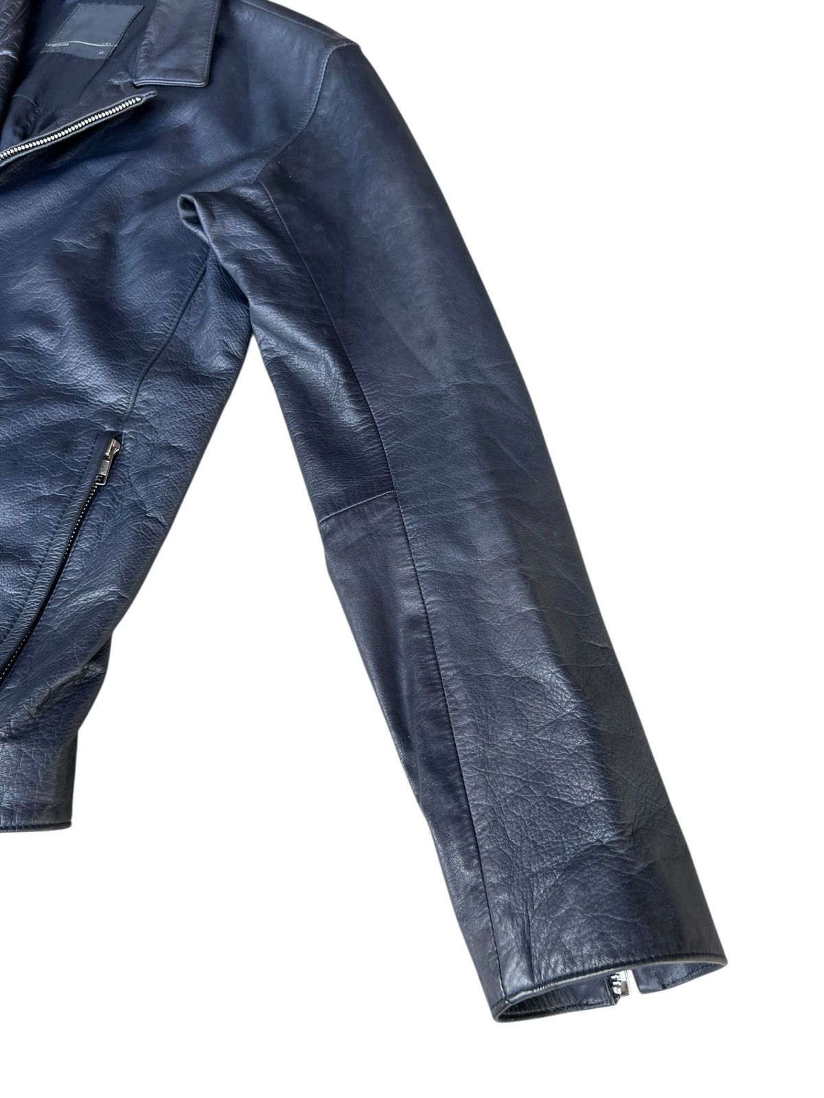 Lad Musician Lad Musician Patina Stains Dark Blue Leather Jacket Size US S / EU 44-46 / 1 - 11 Thumbnail