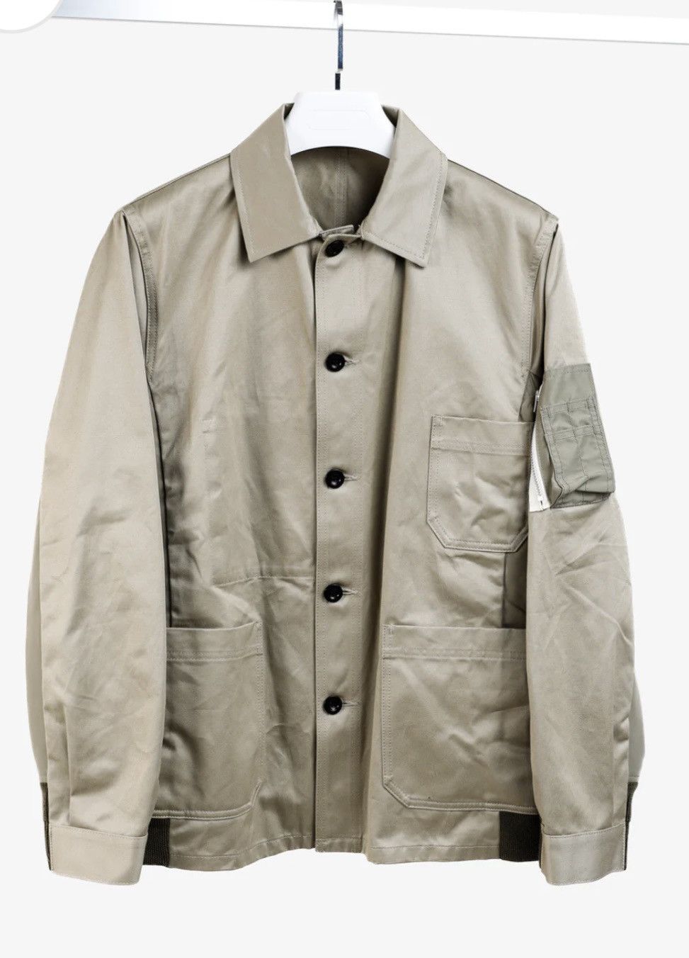 Sacai SACAI Cotton Twill & Nylon Shirt Jacket Blouson Size US S / EU 44-46 / 1 - 5 Thumbnail