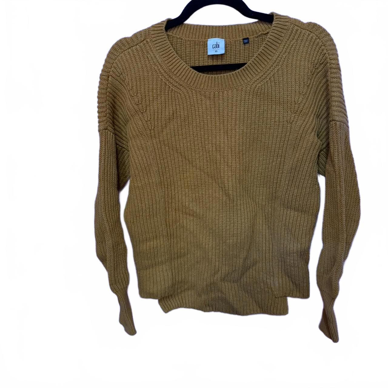 Designer Cozy Mustard Cable Knit Sweater Size S / US 4 / IT 40 - 1 Preview