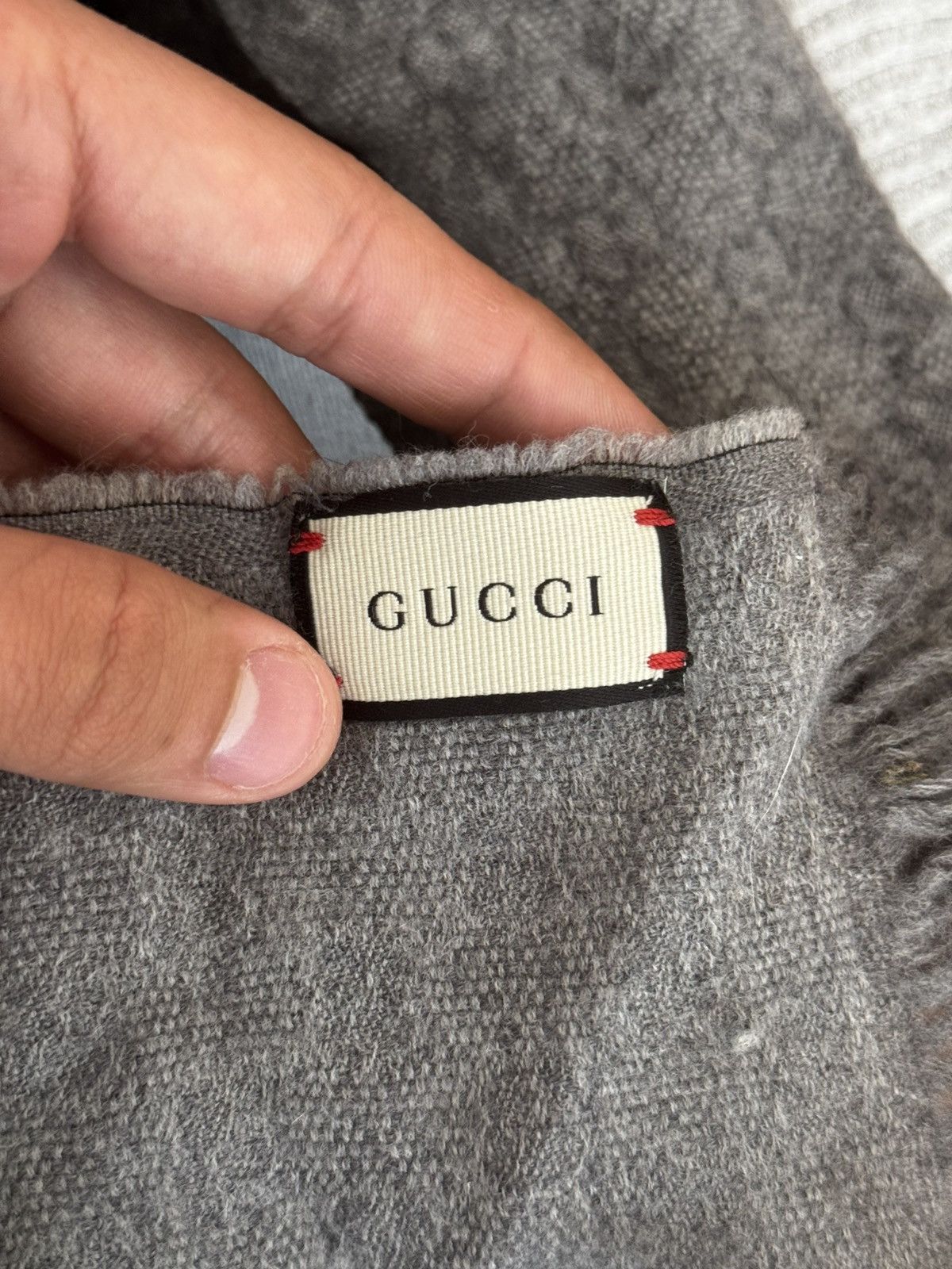 Gucci Gucci Wool GG Logo Scarf Size ONE SIZE - 5 Thumbnail