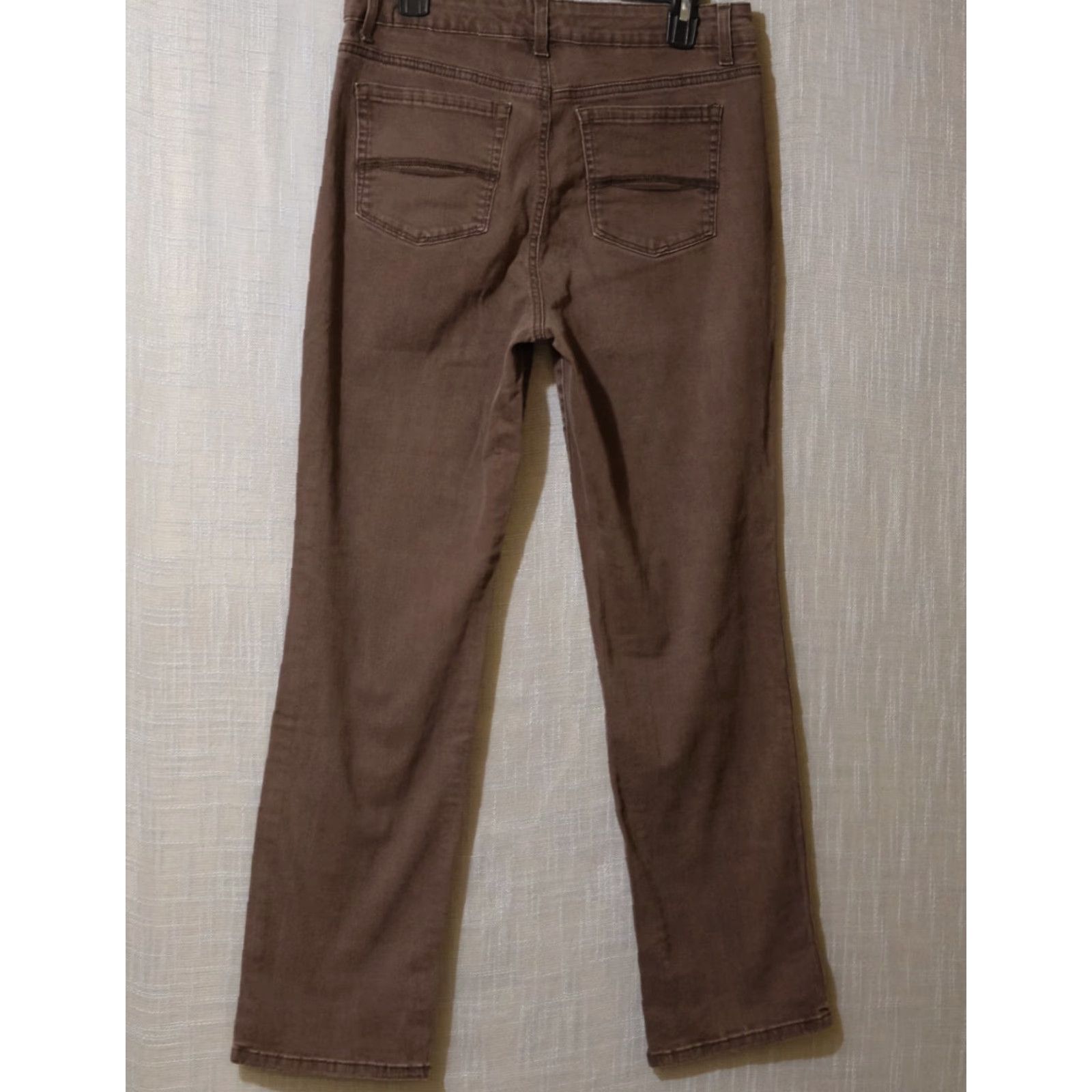 Vintage Bandolino Mandie Jeans Stretch Mid-Rise Brown Denim Women's 10 Straight #H98-10 Size 32" / US 10 / IT 46 - 5 Thumbnail