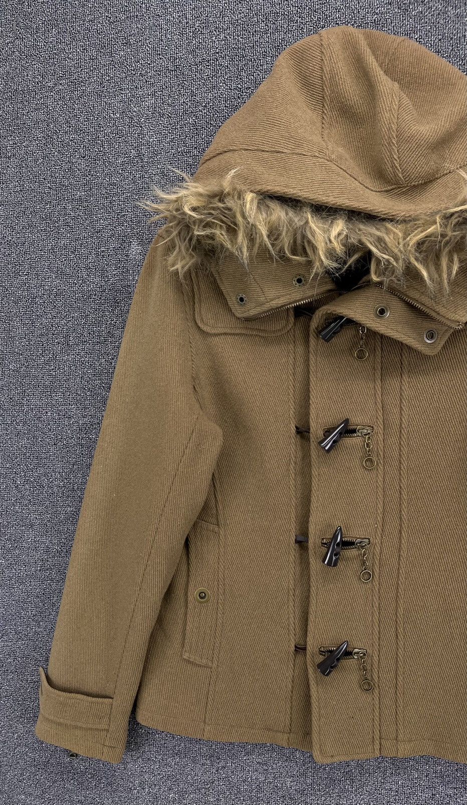 Japanese Brand Semantic Design Rare Wool Duffle Coat Zip Up Jacket Size M / US 6-8 / IT 42-44 - 2 Thumbnail