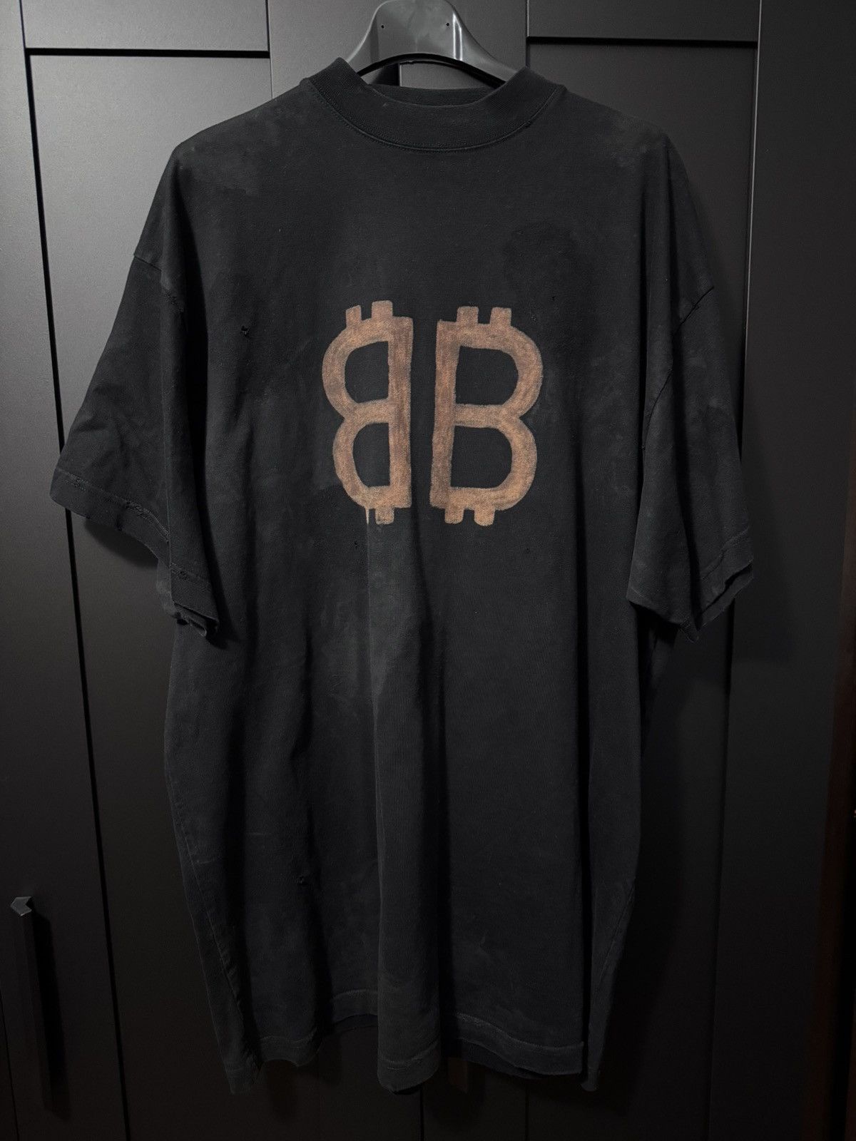 Balenciaga Balenciaga Crypto BB Oversized Tee BLUELLE🌊 Size US S / EU 44-46 / 1 - 1 Thumbnail