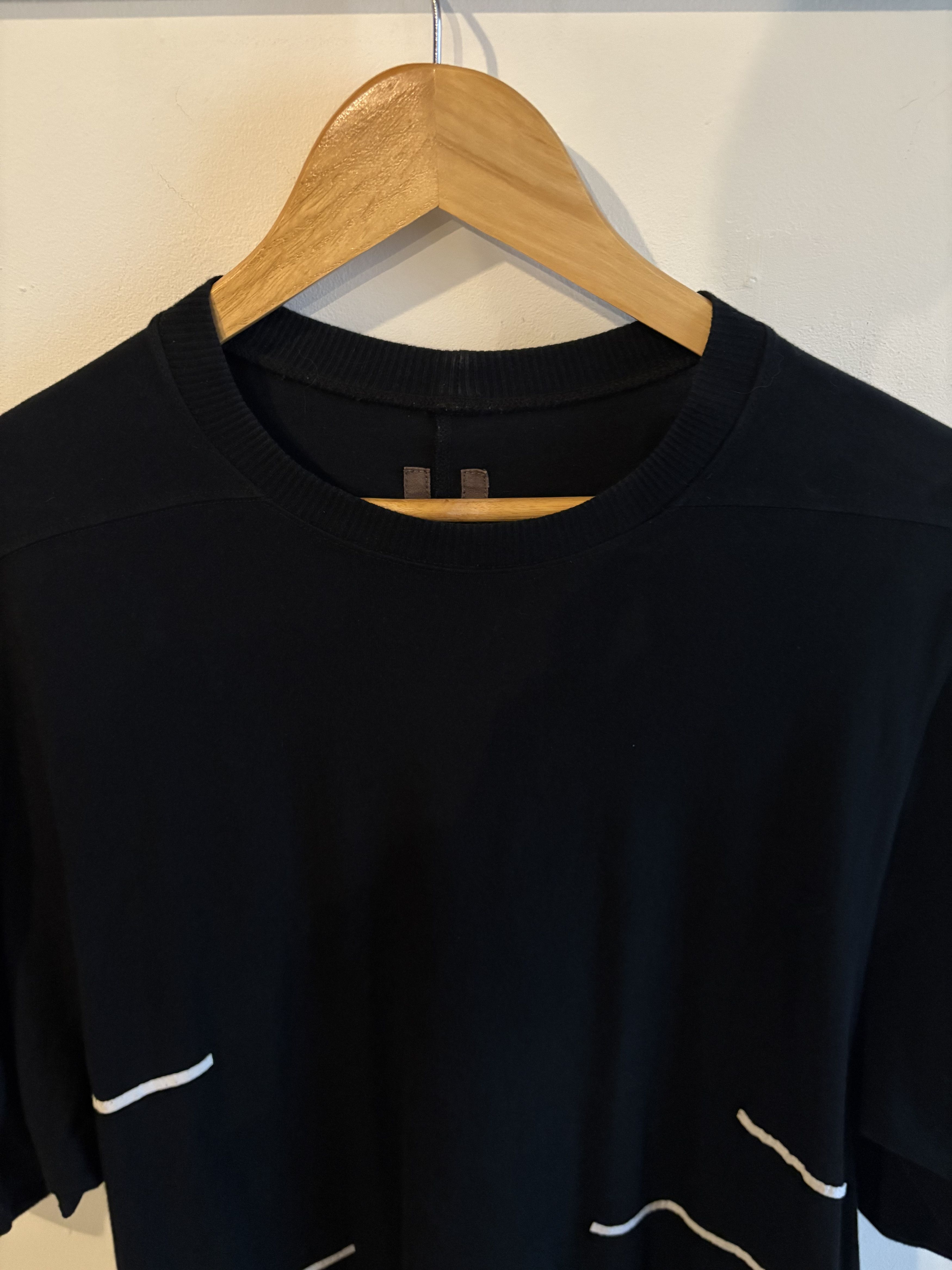 Rick Owens Drkshdw Rick Owens Drkshdw Stripe detail T Shirt Size US L / EU 52-54 / 3 - 5 Thumbnail