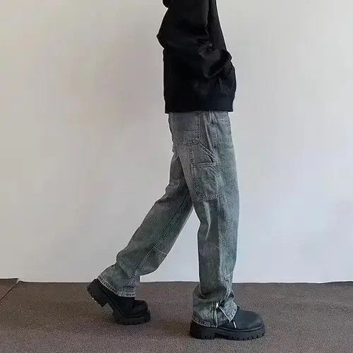 Japanese Brand Faded Wash Denim Jeans, Grunge Jeans, Opium Jeans Size US 32 / EU 48 - 3 Thumbnail