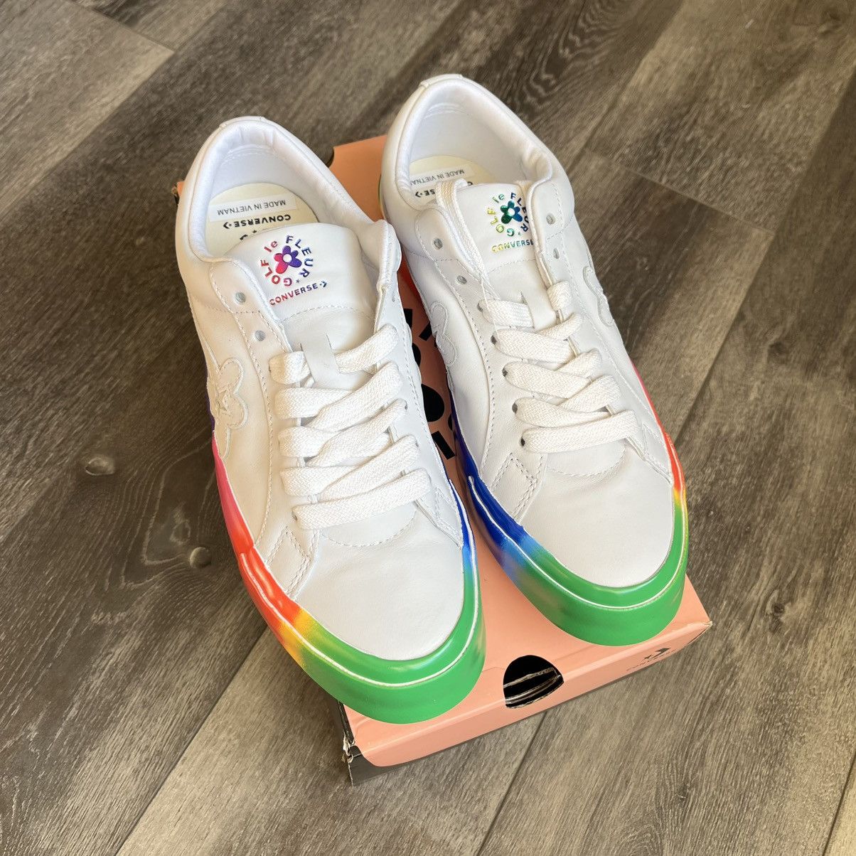 Converse × Golf Wang × Golf le Fleur Converse x Golf le Fleur One Star OX Low Rainbow and Socks Size US 8 / EU 41 - 3 Thumbnail