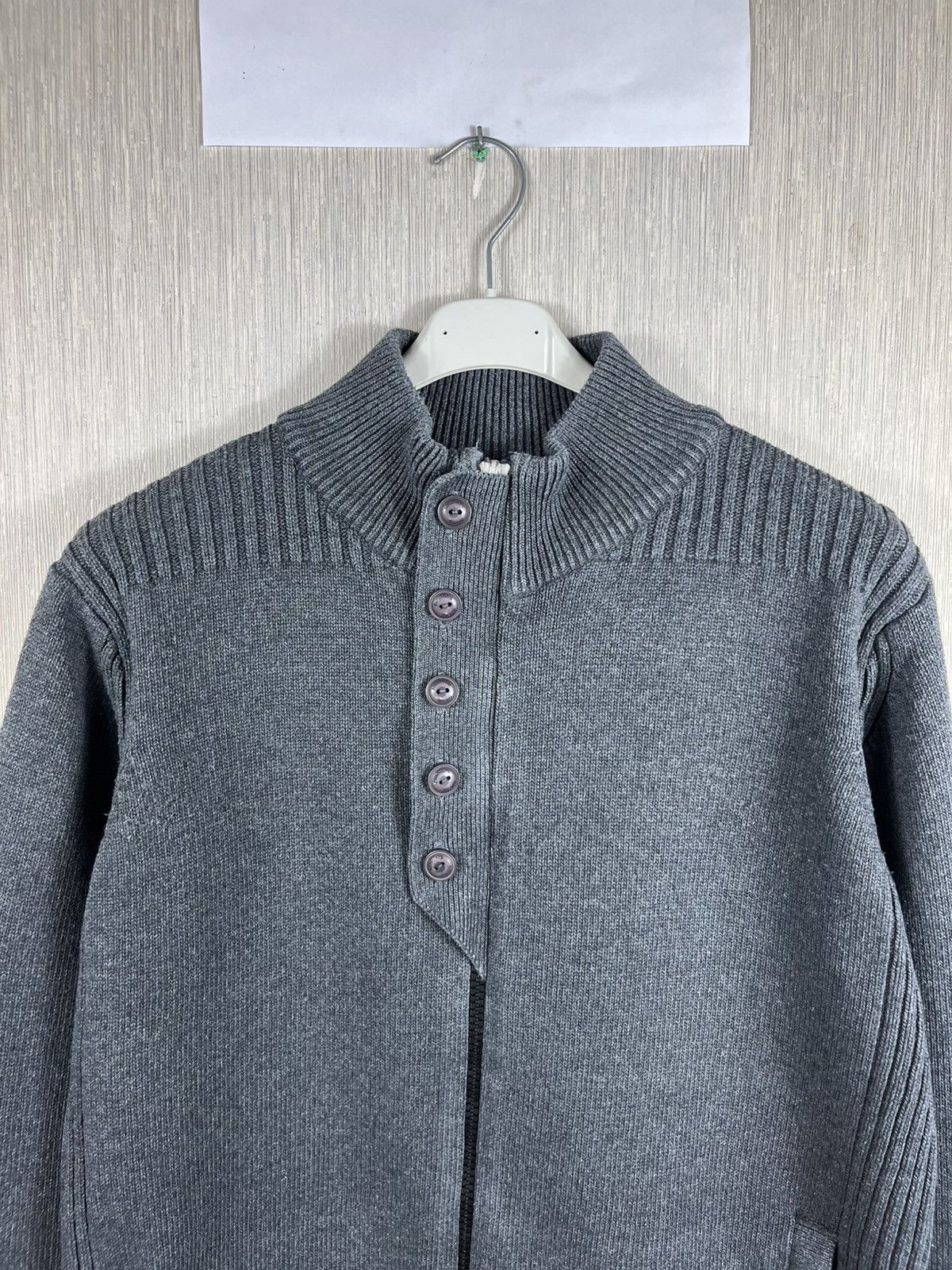 Schott × Vintage Vintage Schott NYC zip knitted sweater button up knit hoodie Size US XL / EU 56 / 4 - 5 Thumbnail