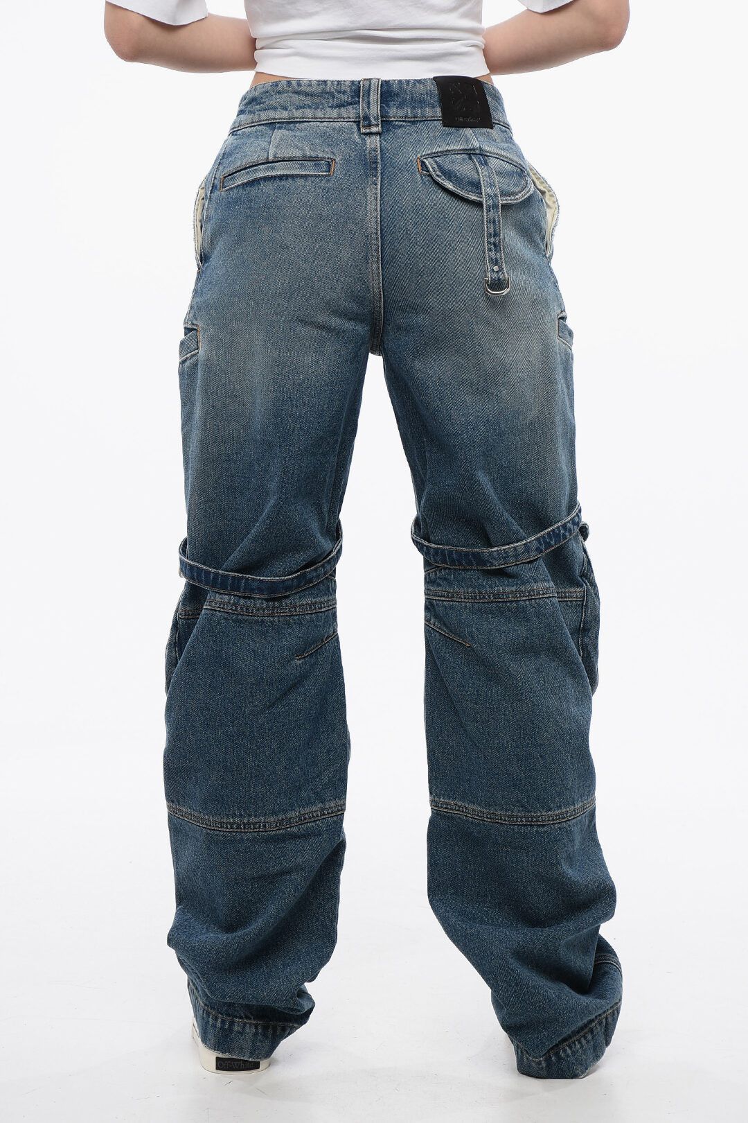 Off-White og1mm1125 Loose Fit Cargo Jeans in Blue Size 27" / US 4 / IT 40 - 2 Thumbnail