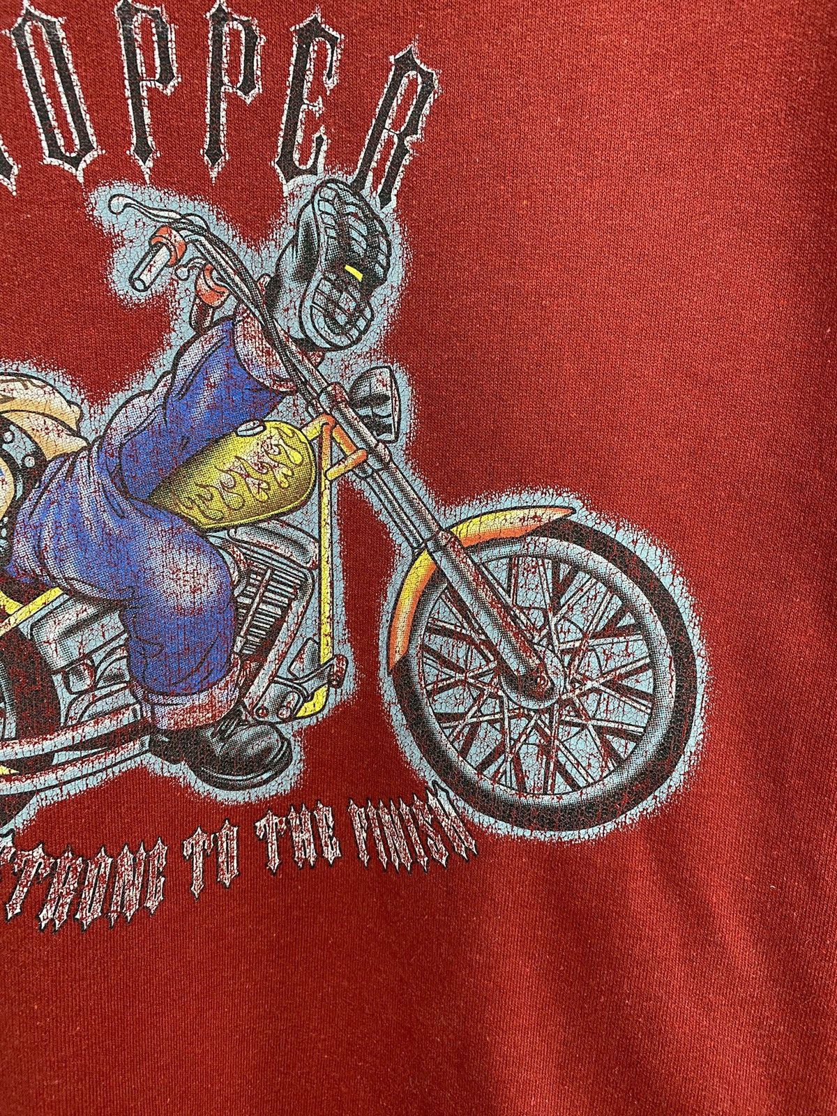 West Coast Choppers 🇺🇸 Vintage 80s Popeye Chopper Strong To The Finish Sweatshirt Size US XXL / EU 58 / 5 - 7 Thumbnail