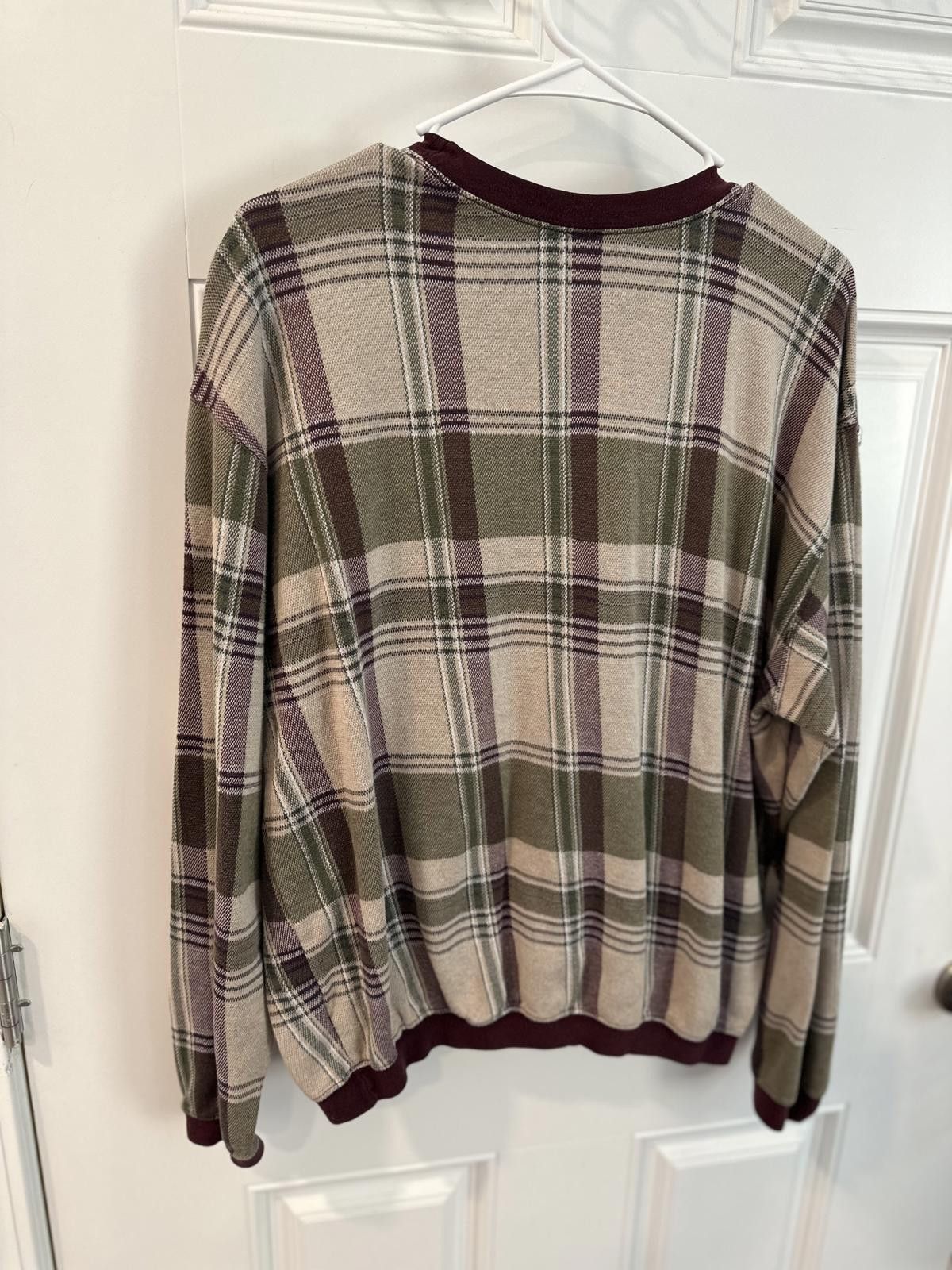 Designer RARE Cleveland Indians Plaid Crewneck mens Large Size US L / EU 52-54 / 3 - 4 Thumbnail