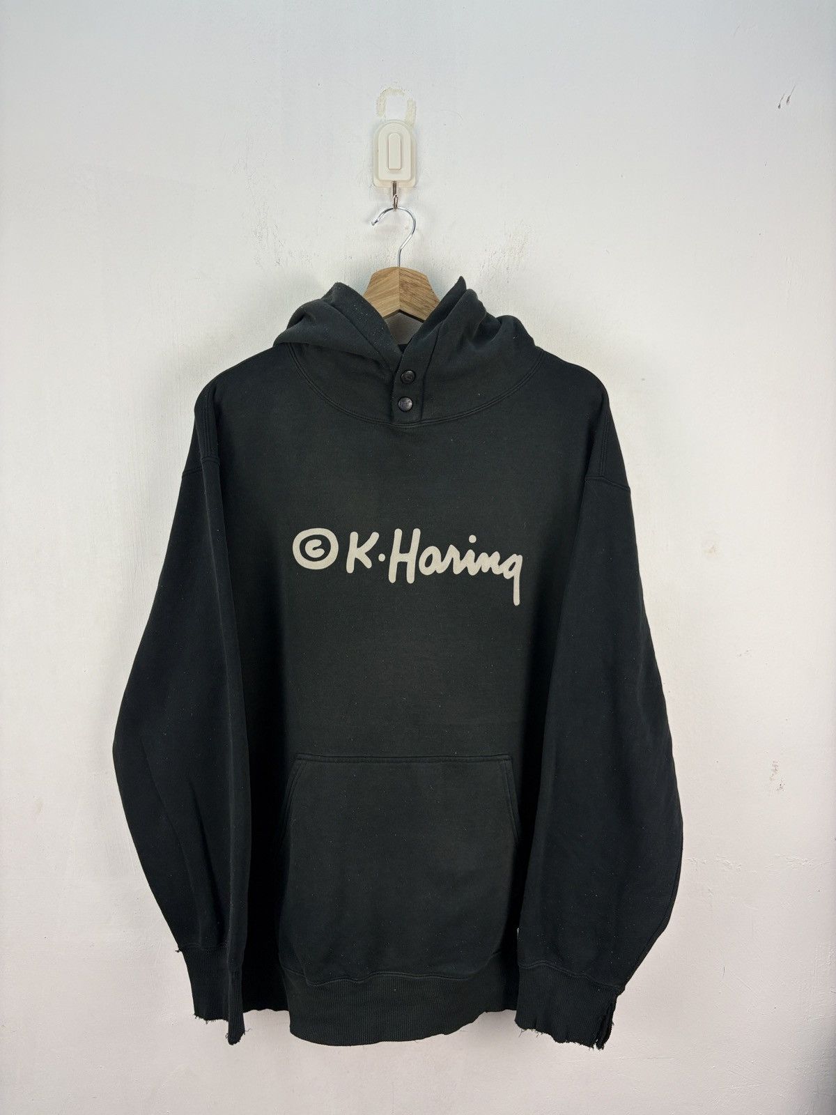 Keith Haring ‼️ Vintage K.Haring Baby Radiant Oversized Hooded Sweatshirt Size US XL / EU 56 / 4 - 2 Thumbnail