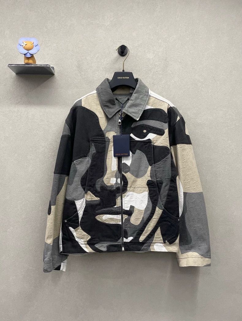 Louis Vuitton LV Camo Portrait Denim Jacket Size US XL / EU 56 / 4 - 1 Thumbnail