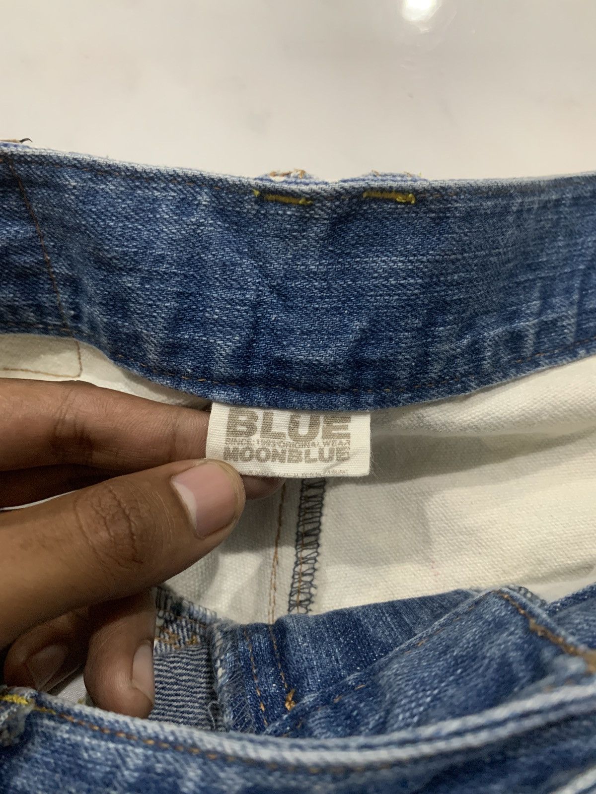 Japanese Brand Bluemoonblue 32 Vintage Printed Jeans Size US 28 / EU 44 - 11 Thumbnail