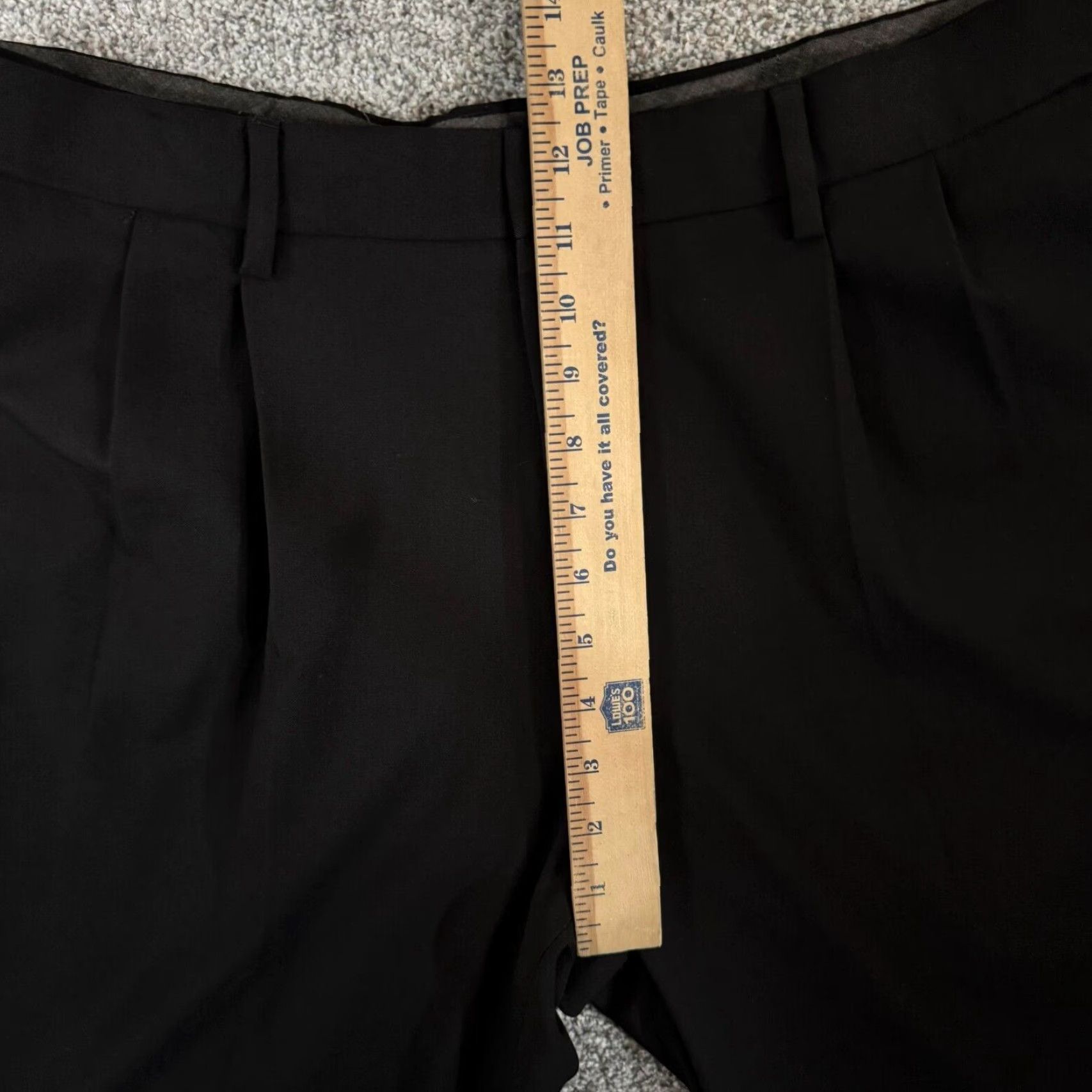 Haggar Haggar Pants Mens 34x30 Classic Fit Office Pleated Black Polyester Recycled Polyester Dress Pants Workwear Business Casual Straight Leg Mens Size US 34 / EU 50 - 6 Thumbnail