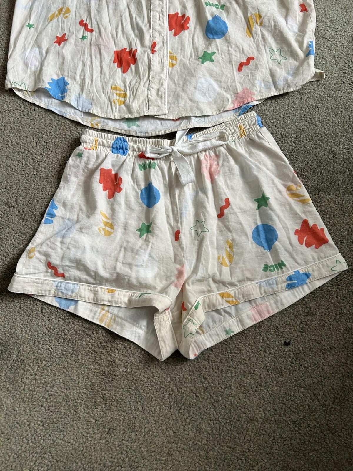 Designer Sarah's Day X White Fox Christmas Pyjamas Beige - Sz S (006) Size ONE SIZE - 3 Thumbnail