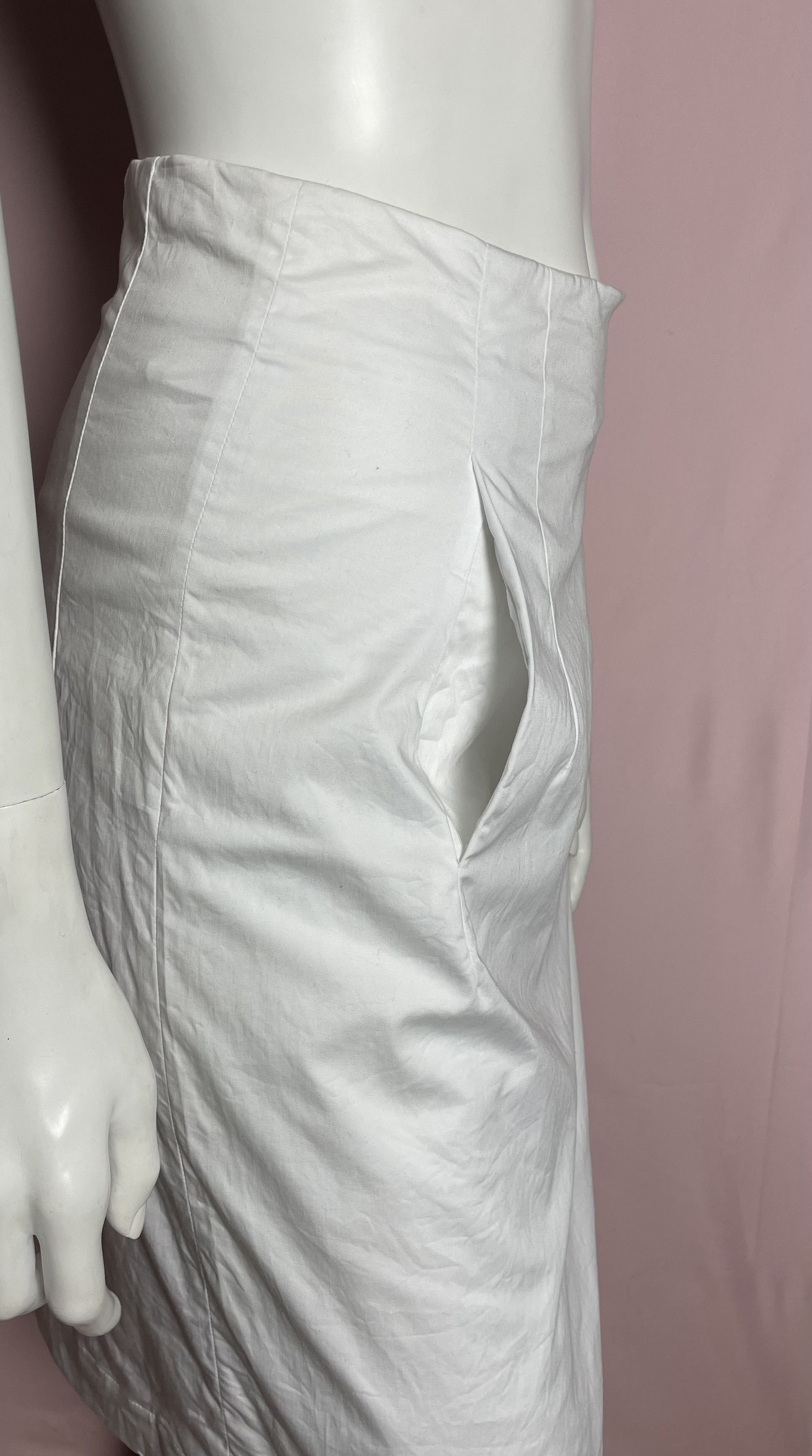 Jil Sander Jil Sander White Elegant Pencil Skirt Size EU36 Size 26" / US 2 / IT 38 - 4 Thumbnail